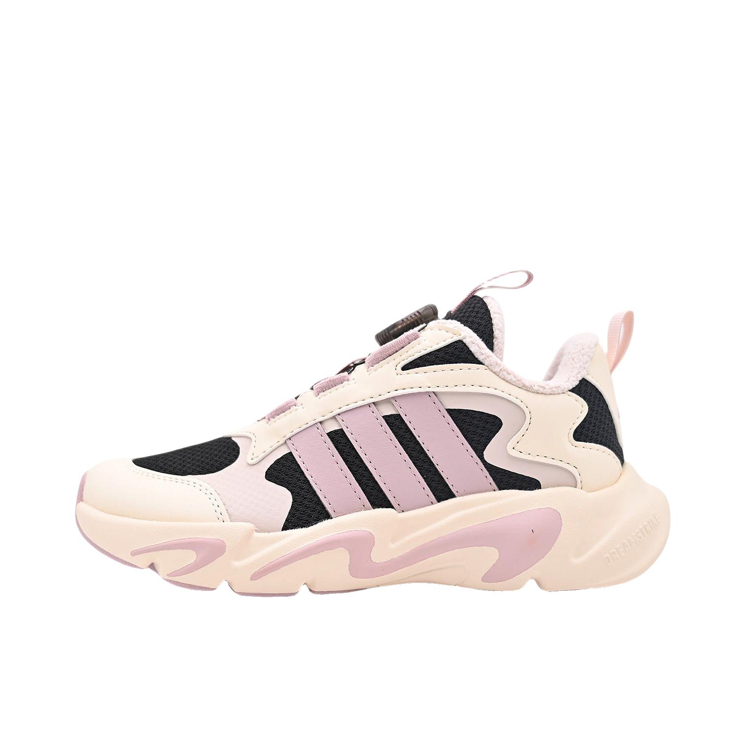 推荐商品：adidas PLAYFLEX HABU 运动休闲鞋 防滑耐磨时尚贴合室外旋转按钮 加绒/大童/黑色/奇妙白