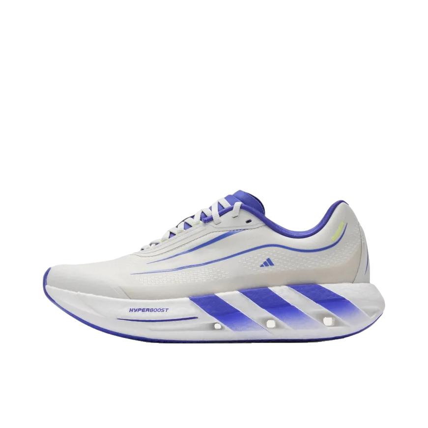 推荐商品：adidas HYPERBOOST LITE 跑鞋 超轻稳定防滑 白色/蓝色
