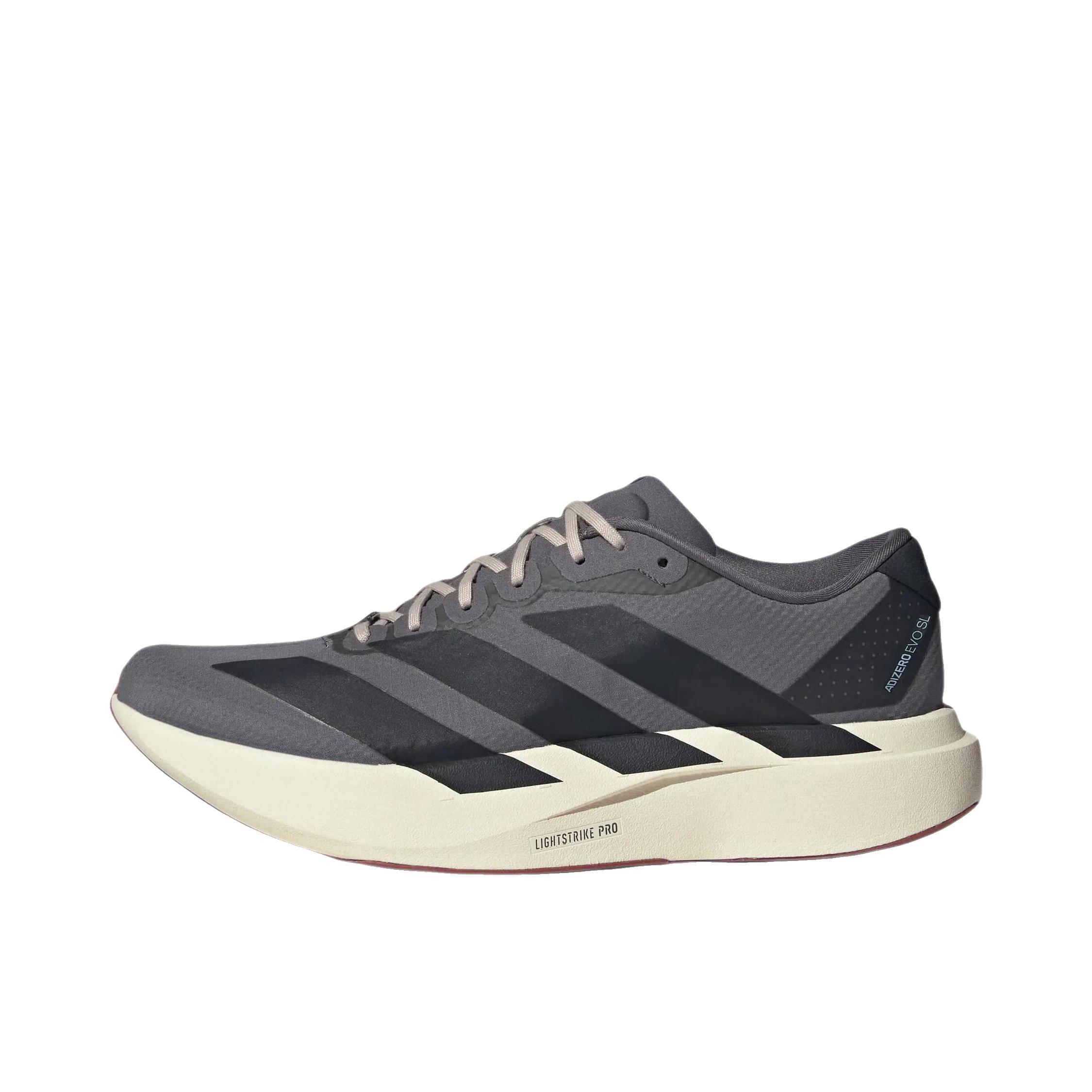 推荐商品：【梅西同款】 adidas Adizero Evo SL 跑鞋 缓震防滑圆头轻便运动马拉松竞速训练 低帮/木炭灰/夜空灰