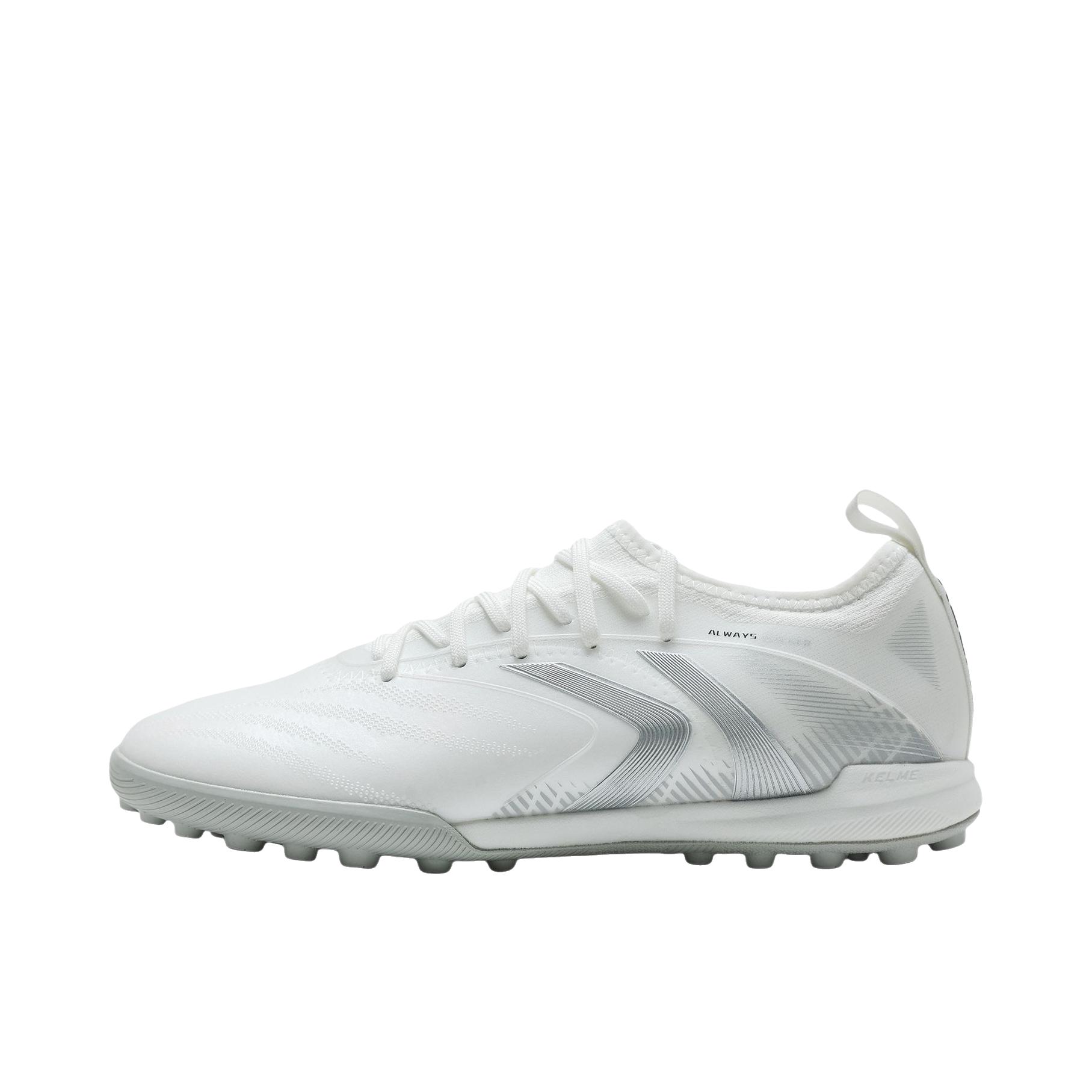 推荐商品：KELME/卡尔美 马赫V-MACH 3.0 MATCH TF 足球鞋 碎钉中端青少年 白色/银色