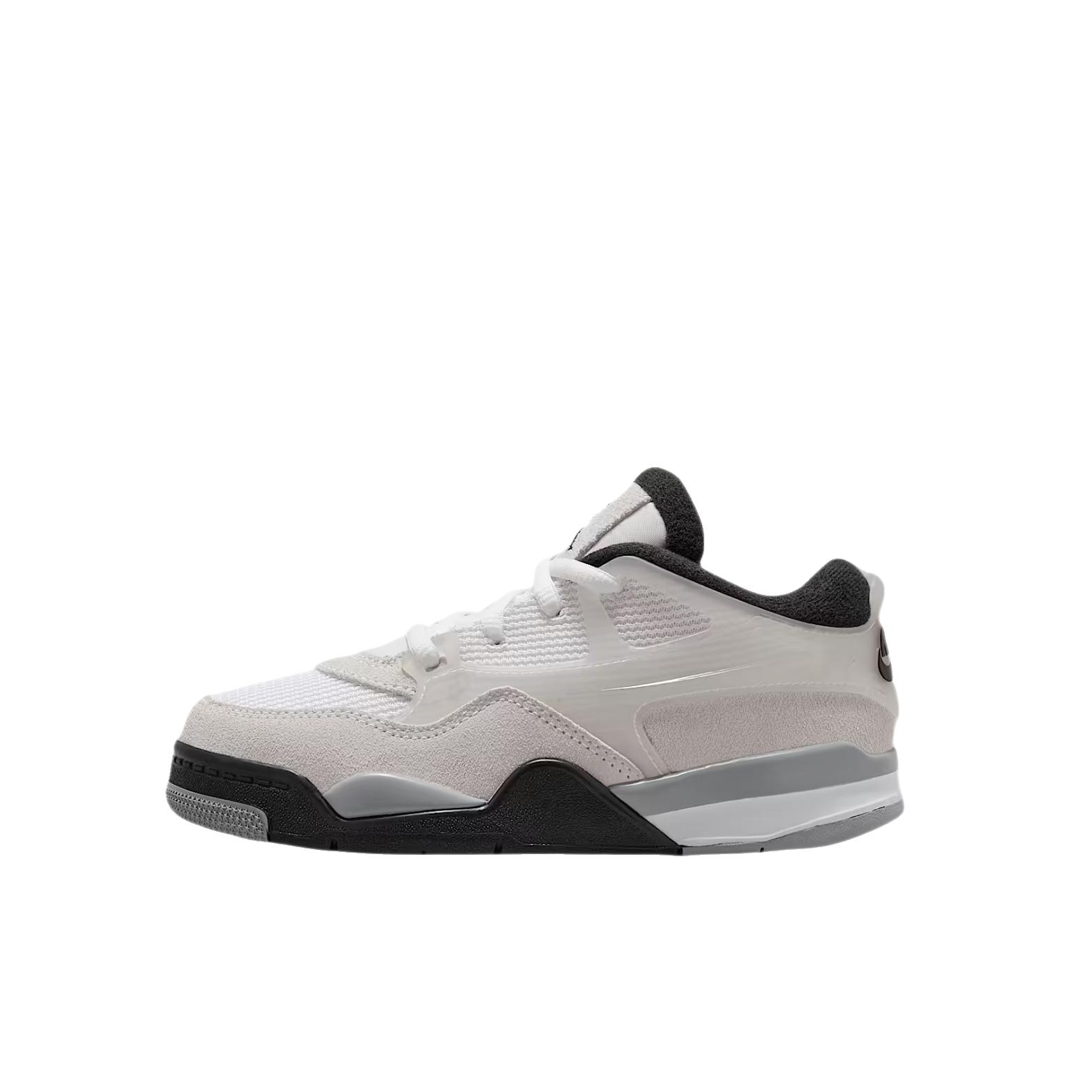 推荐商品：Air Jordan 4 RM 运动休闲鞋 缓震支撑透气训练复古气垫 低帮/小童/白色/红外线/浅烟灰色/黑色
