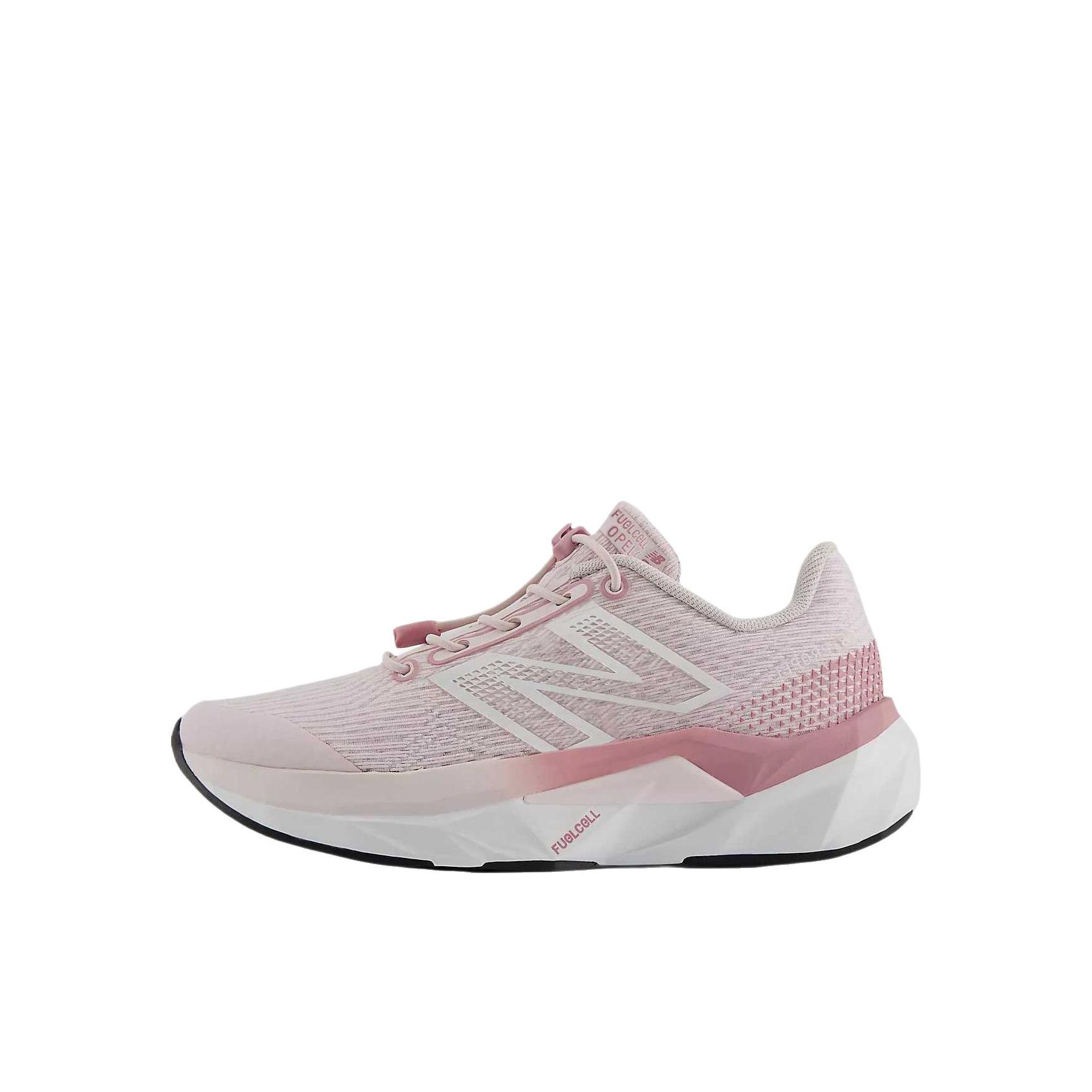 推荐商品：New Balance FuelCell Propel v5 跑鞋 防滑耐磨缓震回弹舒适轻便低帮百搭支撑 M宽/小童/白色/粉色