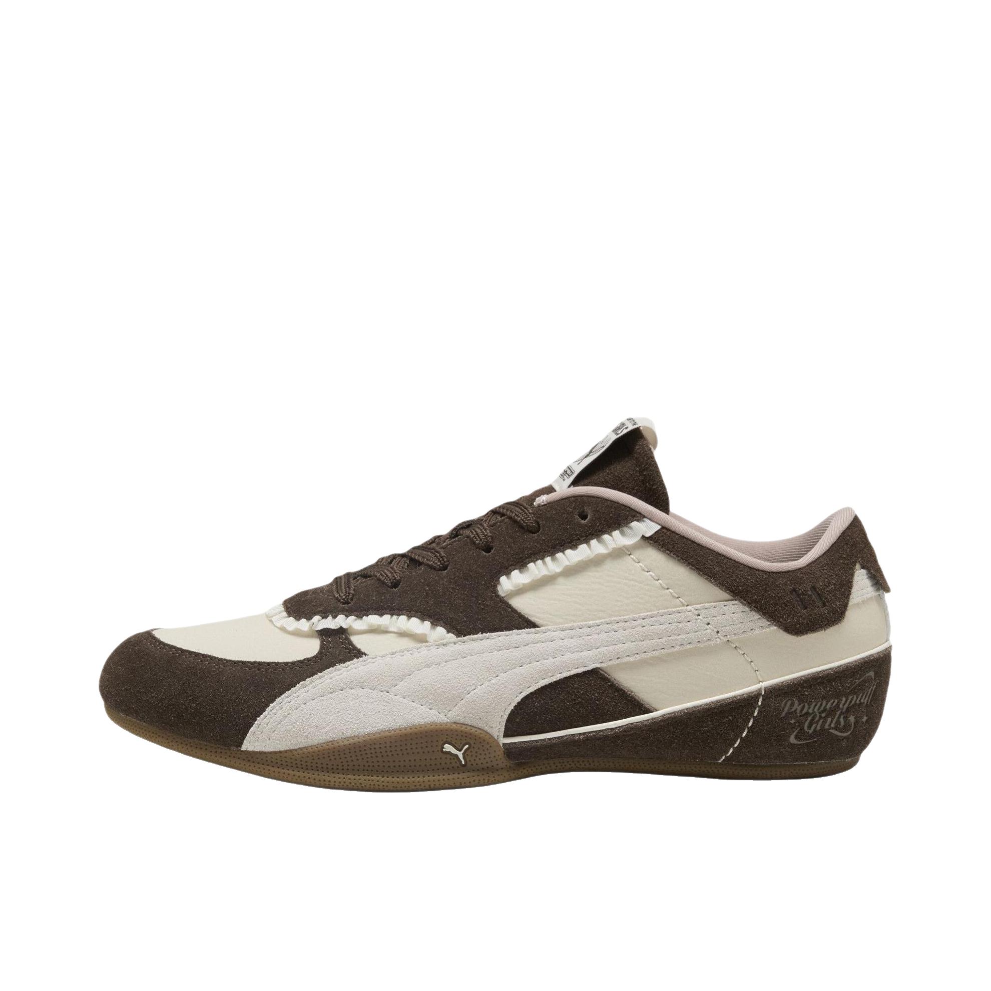 推荐商品：Puma/彪马 Bella Mina 运动休闲鞋 圆头系带薄底 低帮/飞天小女警联名/巧克力色/雪白色