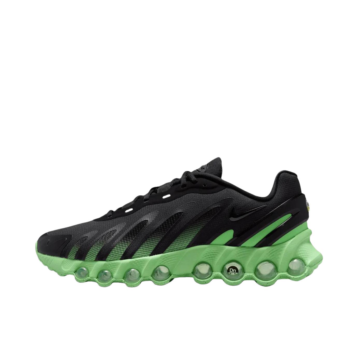 推荐商品：Nike Air Max DN8 跑鞋 时尚百搭防滑耐磨网面透气舒适气柱减震轻便贴合赤足体验支撑耐用耐穿 黑色/绿色