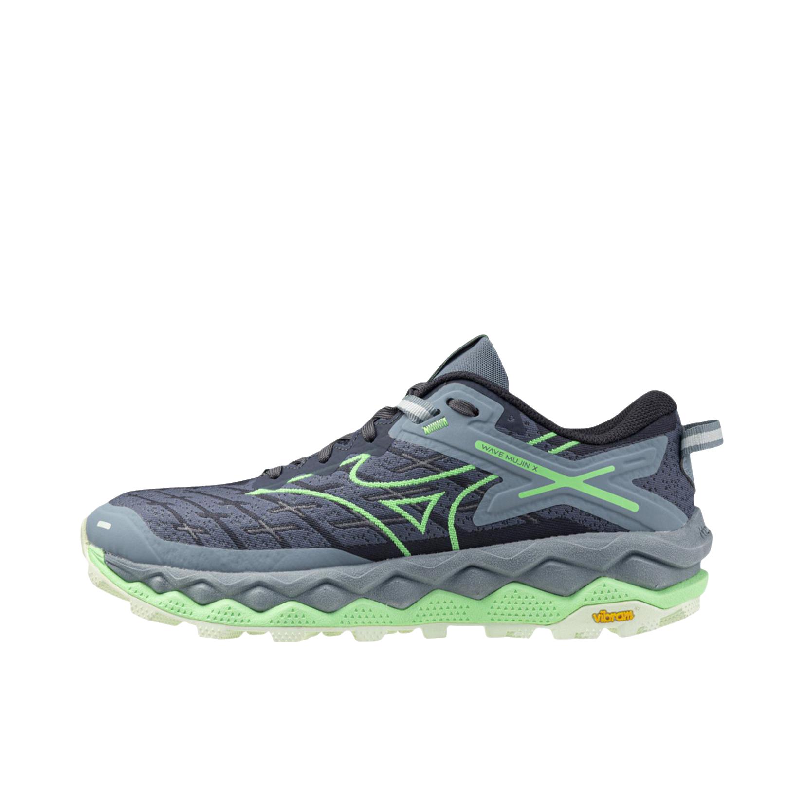 推荐商品：Mizuno/美津浓 Wave Mujin 10 舒适减震 低帮 系带 圆头 防滑耐磨 网面 跑鞋 紫靛蓝/薄荷绿