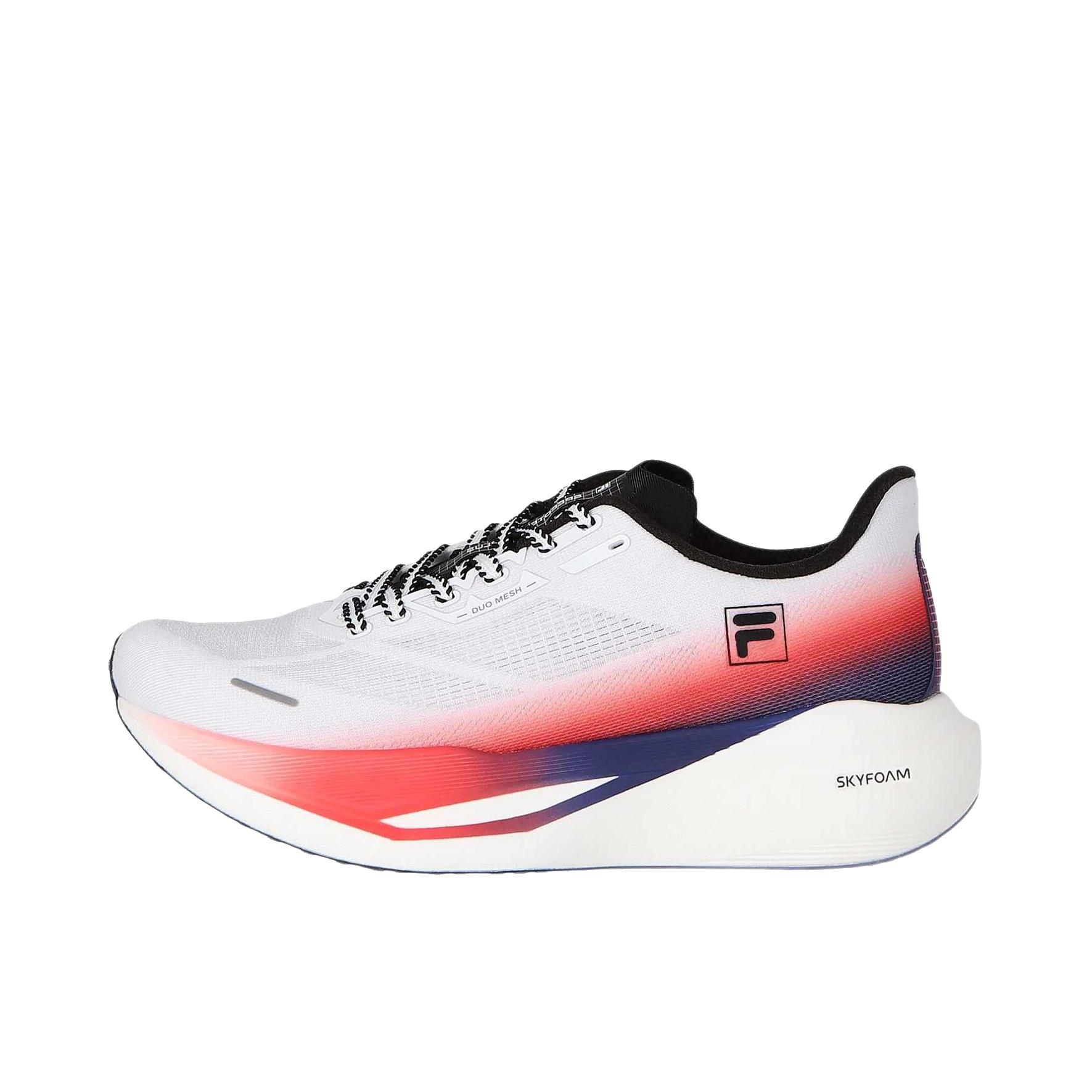 推荐商品：FILA/斐乐 SPEEDTEMPO PLUS 跑鞋 支撑透气回弹 低帮/白色/橙色 