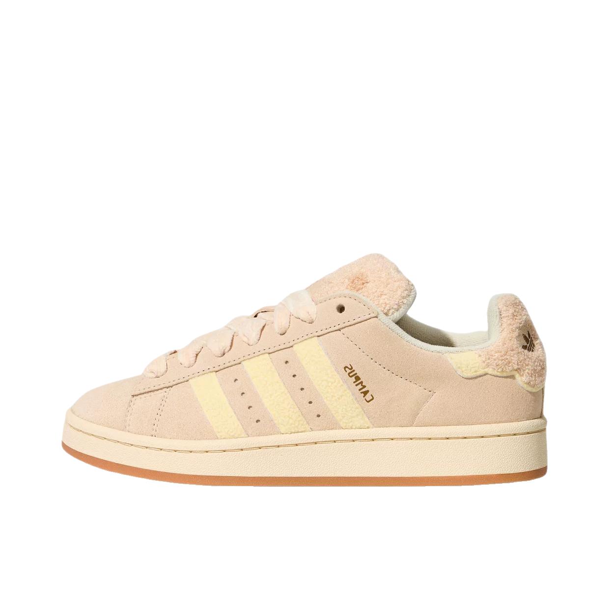 推荐商品：adidas Originals Campus 00s 板鞋 面包鞋 复古缓震透气轻便薄底贴合耐穿圆头包裹性平跟支撑 水晶沙棕/黄色/暖香草色