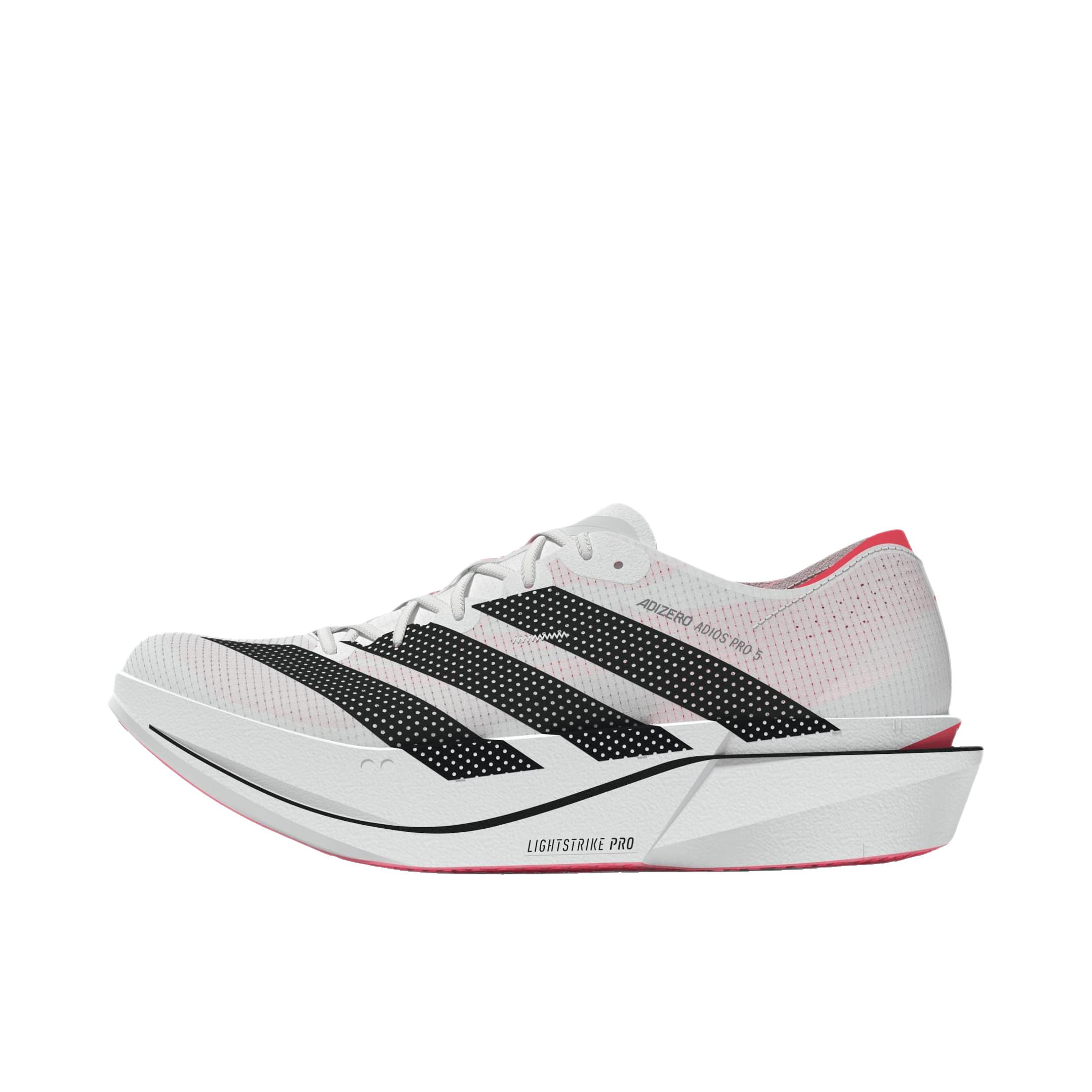 推荐商品：adidas Adizero Adios Pro 5 跑鞋 轻量化竞速碳板 白色