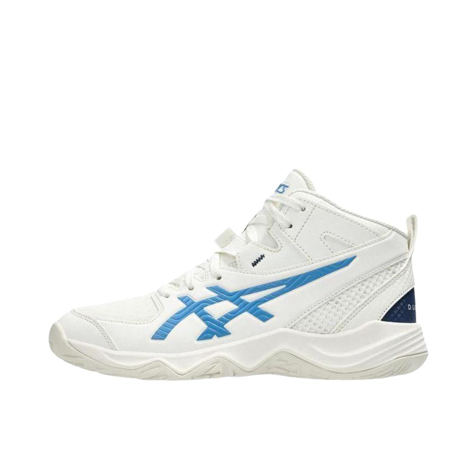 推荐商品：Asics/亚瑟士 DUNKSHOT MB 10 轻量 缓震 运动 户外 篮球鞋 中帮/大童/白色/蓝色 