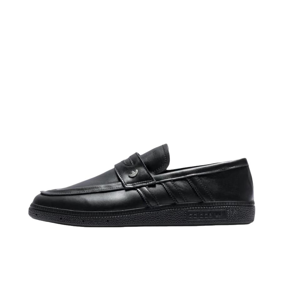 推荐商品：adidas Originals HANDBALL SPEZIAL Loafer 乐福鞋 运动休闲鞋 平跟圆头一脚蹬贴合 黑色