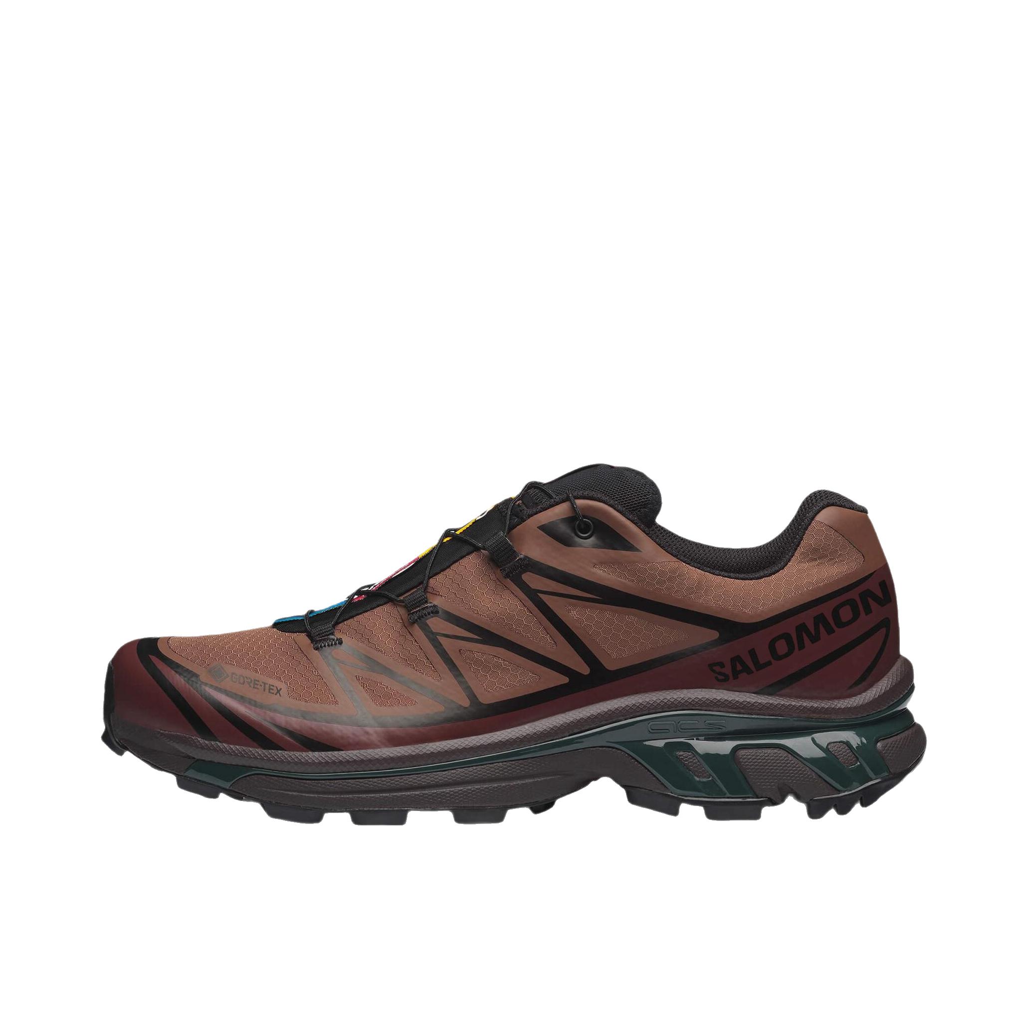 推荐商品：Salomon/萨洛蒙 XT-6 户外休闲鞋 越野跑鞋 织物复古机能透气网布支撑防水包裹性 低帮/棕色