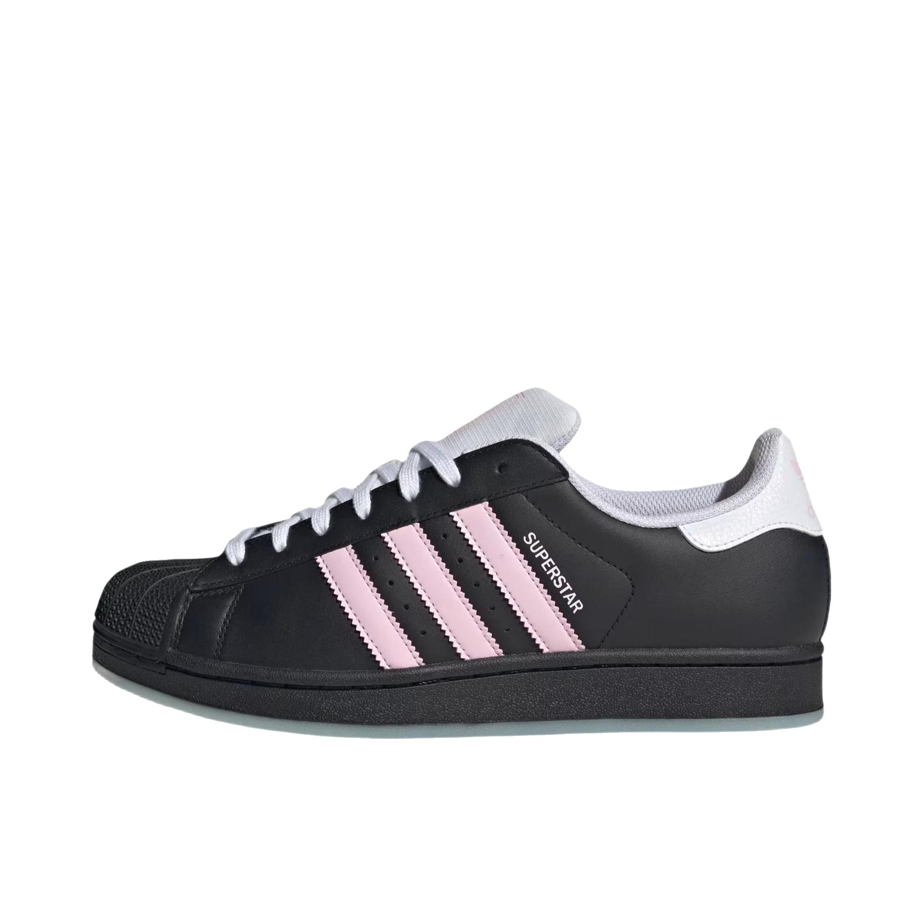 推荐商品：【宋雨琦同款】 adidas Originals Superstar 板鞋 轻便贝壳头薄底舒适百搭耐磨复古 低帮/核心黑/透明粉/云白色