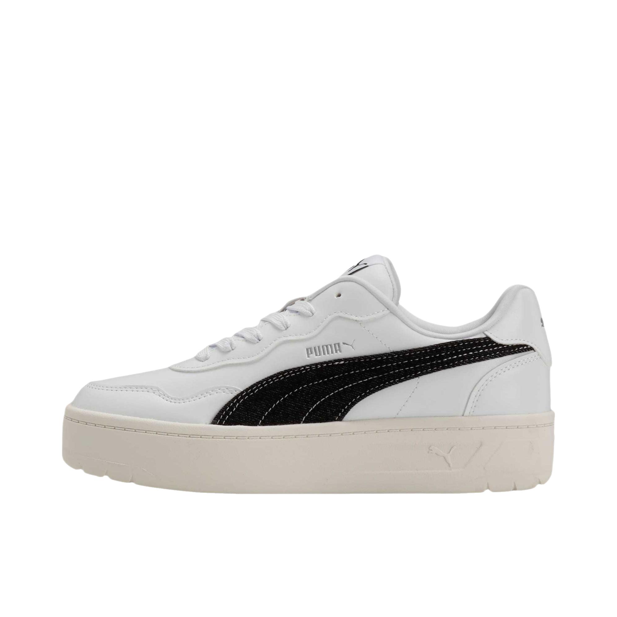 推荐商品：Puma/彪马 Court Rally Sky Metal Platform 板鞋 百搭圆头舒适 低帮/女款/PUMA白色/PUMA黑色 