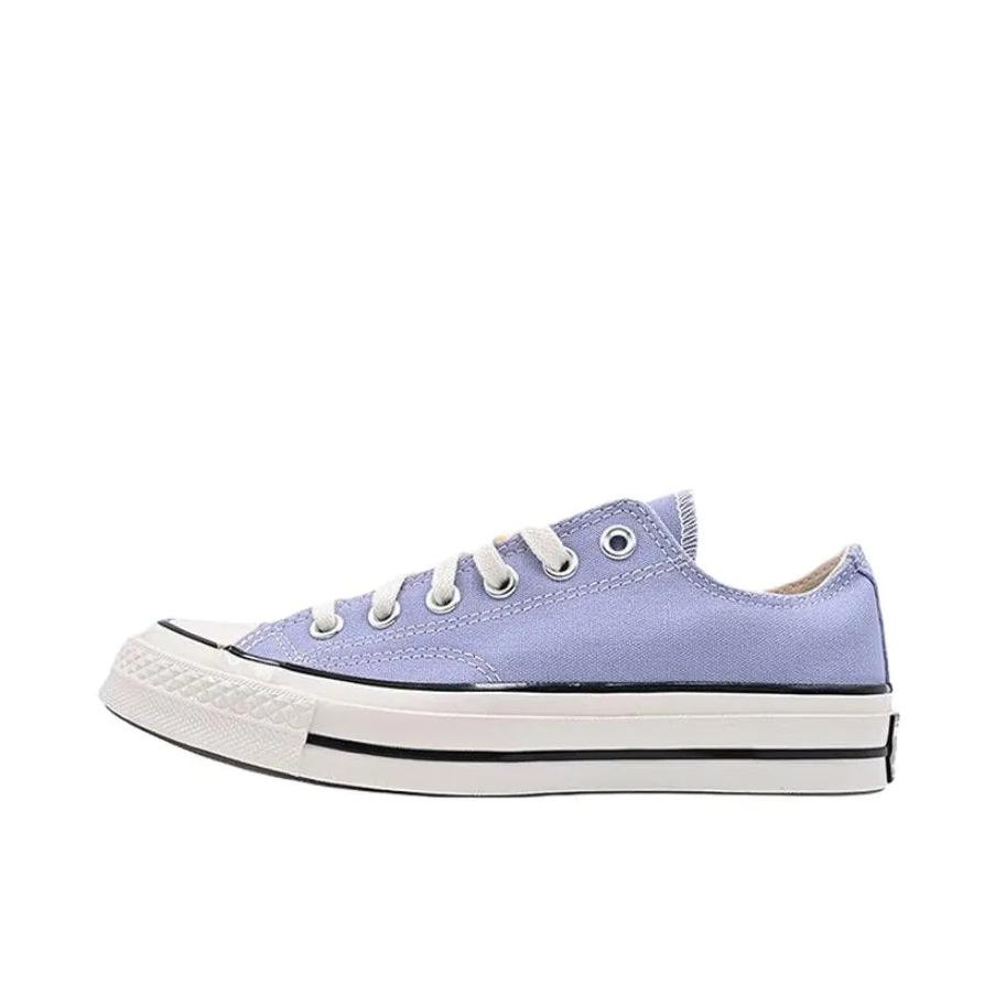 推荐商品：Converse/匡威 Chuck 70 帆布鞋 防滑耐磨轻便透气舒适百搭拼接感方头贴合 低帮/紫色