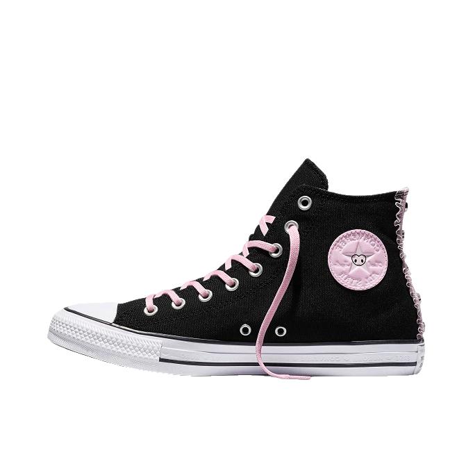 推荐商品：Converse/匡威 Chuck 70 帆布鞋 防滑耐磨薄底轻便透气舒适百搭复古时尚贴合圆头流光风 Hello Kitty®and Friends联名/女款/黑色/粉色