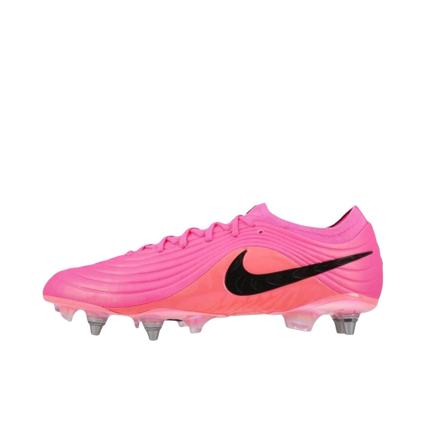 推荐商品：Nike Tiempo Maestro Elite SG 足球鞋 金属长钉百搭合成革厚底低帮 粉色/深黑色