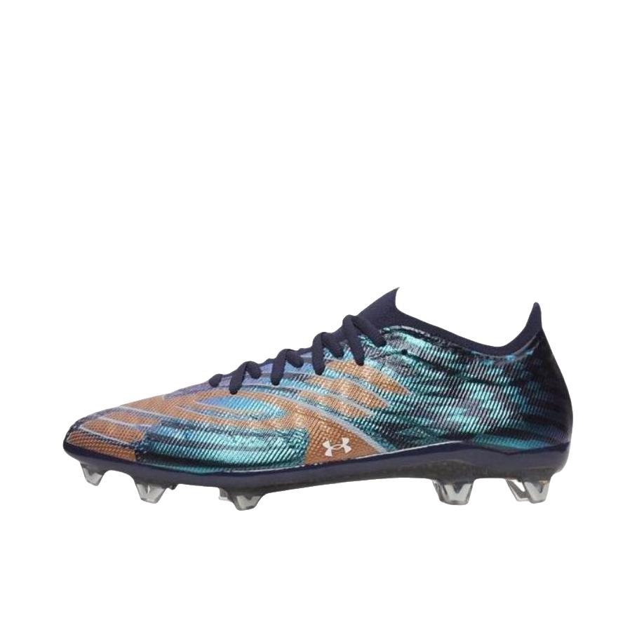 推荐商品：Under Armour/安德玛 Shadow 4 Mach Elite 足球鞋 胶质短钉人工草场 蓝色