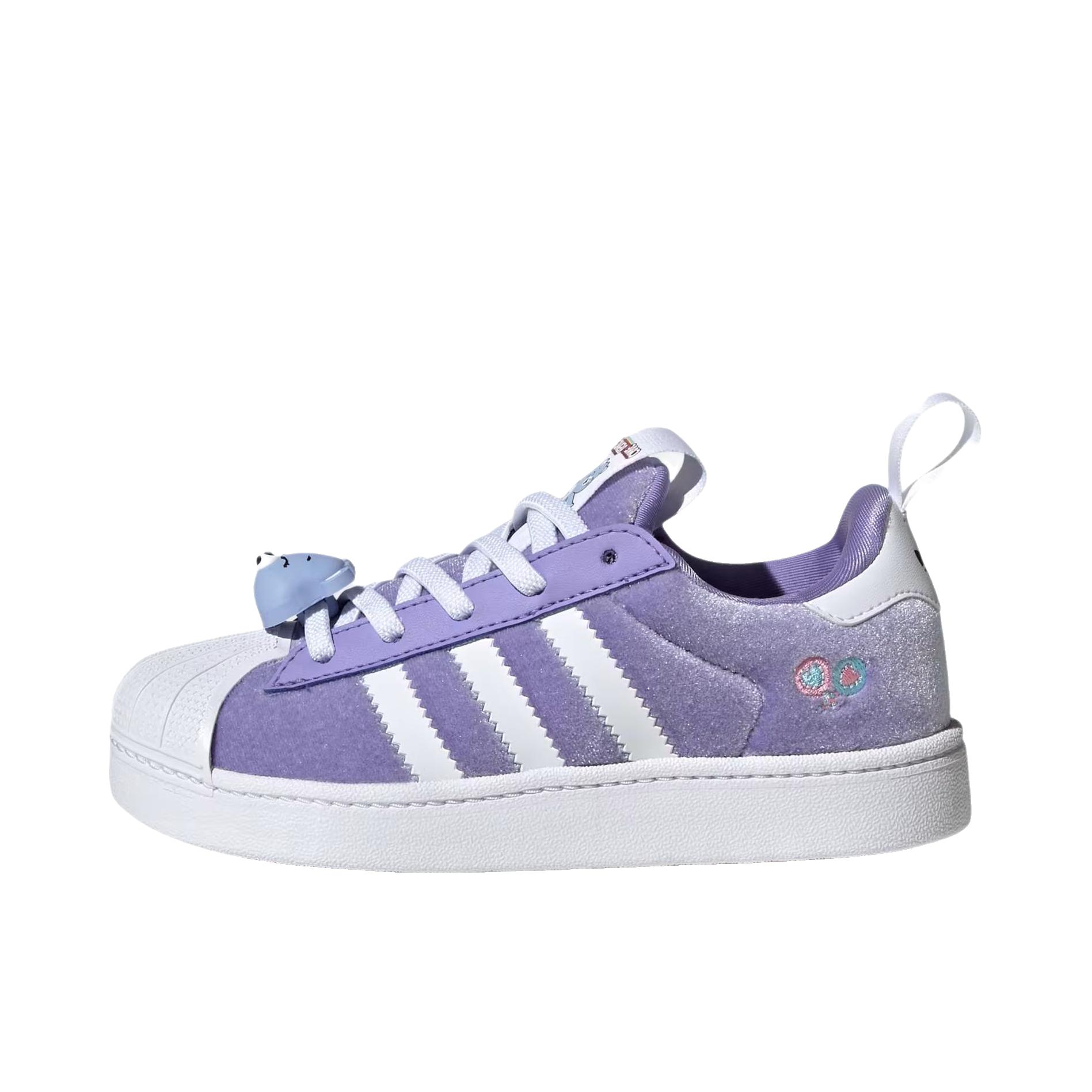 推荐商品：adidas Originals SUPERSTAR QUICKON 板鞋 系带圆头 CARE BEARS联名/低帮/大童/紫色