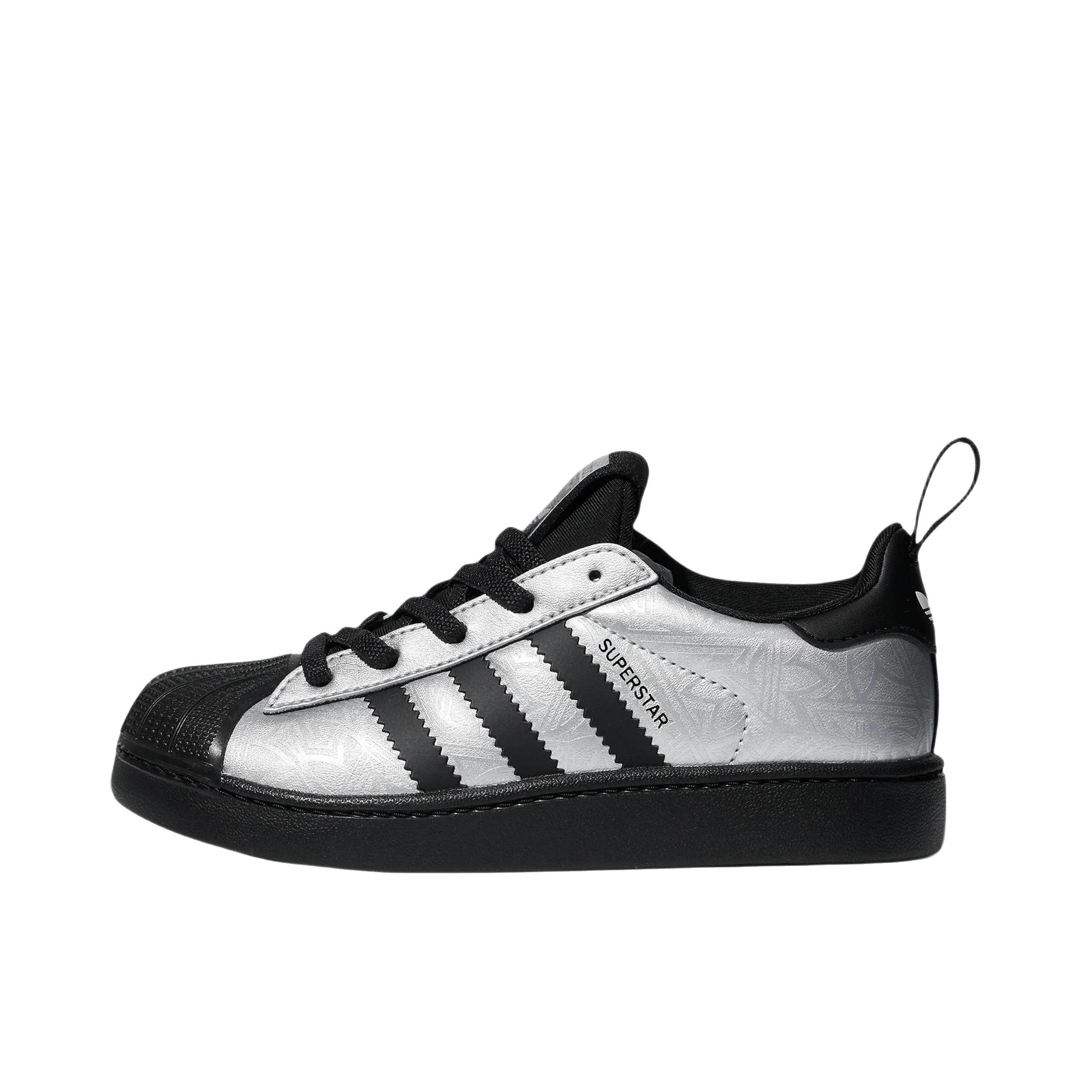 推荐商品：adidas Originals SUPERSTAR QUICKON 板鞋 系带圆头 低帮/大童/金属银/黑色/白色