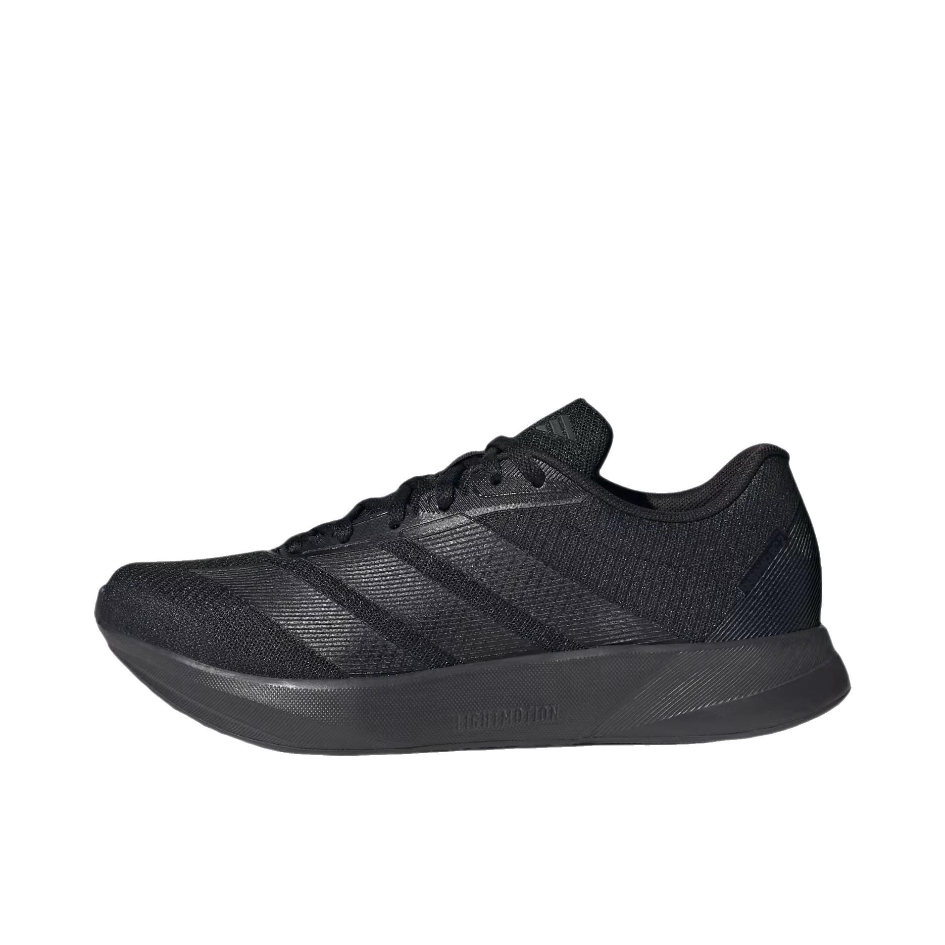 推荐商品：adidas Duramo RC 2 跑鞋 百搭舒适耐磨低帮备赛网面支撑训练缓震轻便防滑回弹排汗 低帮/女款/核心黑/碳黑色