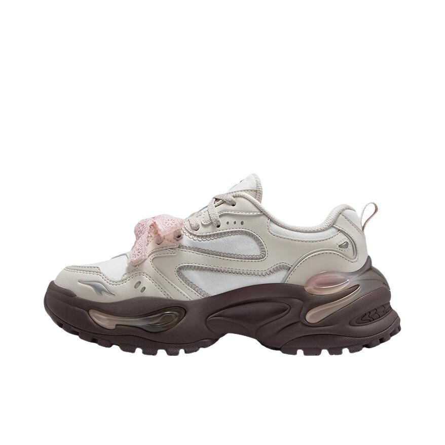 推荐商品：FILA/斐乐 运动休闲鞋 增高厚底缓震潮流舒适百搭防滑耐磨 T12W643335F 女款/雪白色/卷轴棕