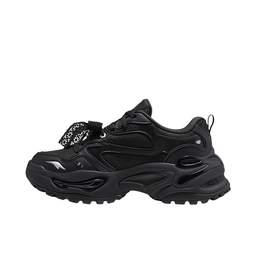 推荐商品：FILA/斐乐 运动休闲鞋 增高厚底缓震潮流舒适百搭防滑耐磨 T12W643335F 女款/黑色/太空银