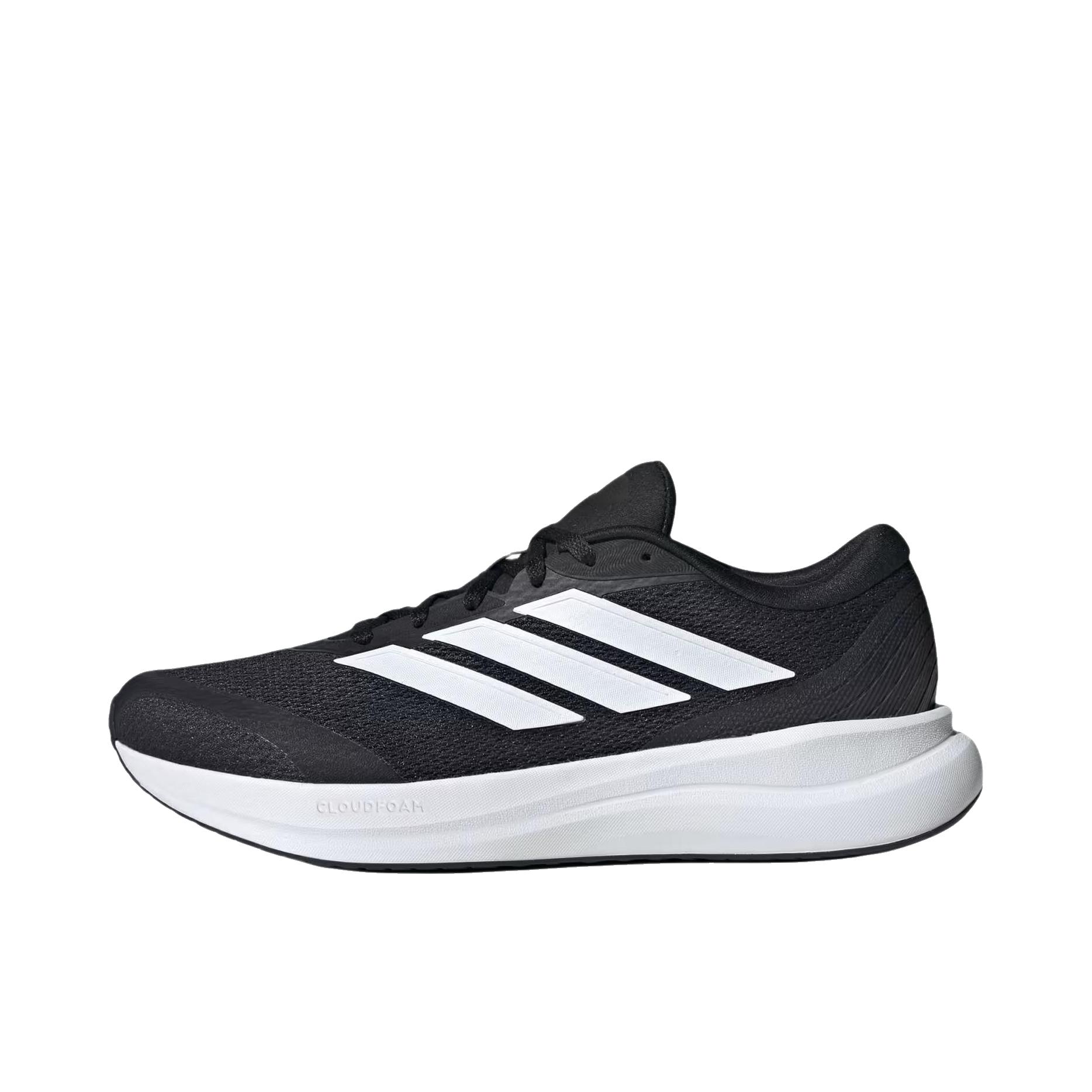 推荐商品：adidas RUNFALCON 6 跑鞋 柔软休闲圆头厚底 宽版/黑色/白色