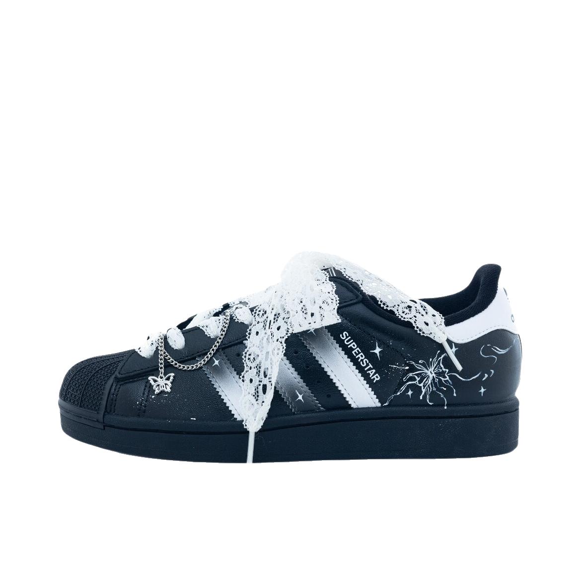 推荐商品：【定制球鞋】 adidas Originals Superstar 板鞋 防踢减震防滑耐磨百搭潮流时尚合成革贝壳头 蝶舞
