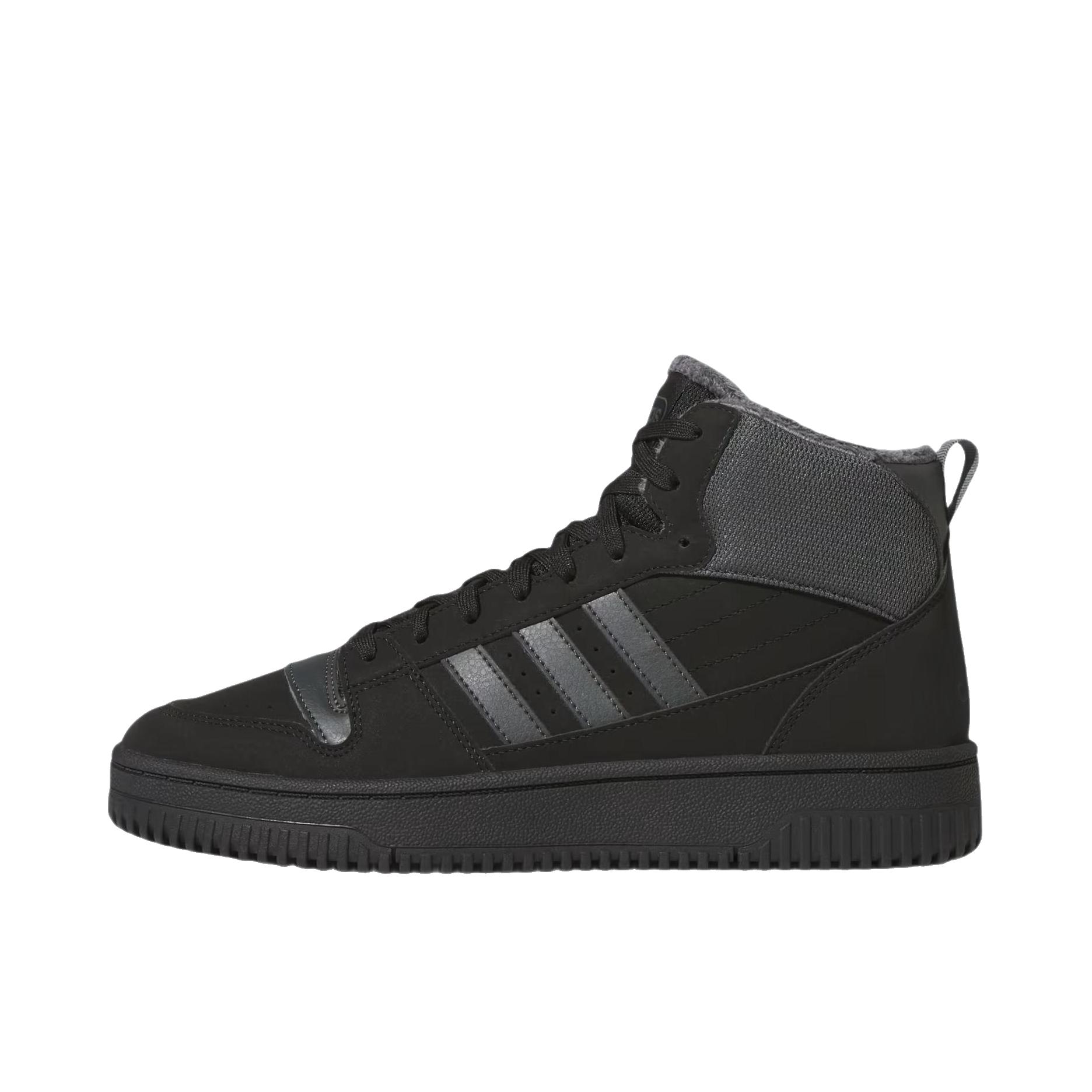 推荐商品：adidas Break Start 板鞋 复古防滑耐磨舒适轻便场下简约百搭篮球风薄底 高帮/核心黑/灰色
