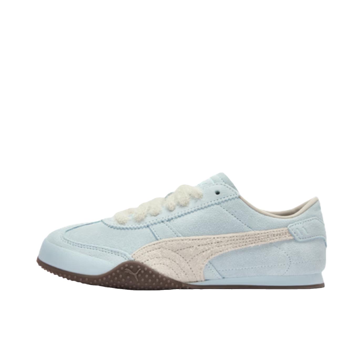 推荐商品：【宋妍霏同款】 Puma/彪马 Bella UT 德训鞋 运动休闲鞋 T头防滑圆头平跟薄底 女款/水蓝色/树胶色