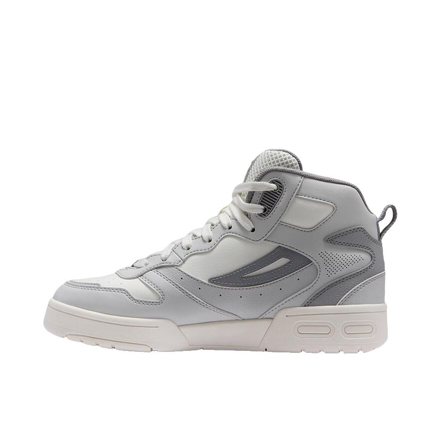 推荐商品：FILA/斐乐 板鞋 舒适百搭防滑耐磨 T12M642247FSB 高帮/雪白色/南极灰