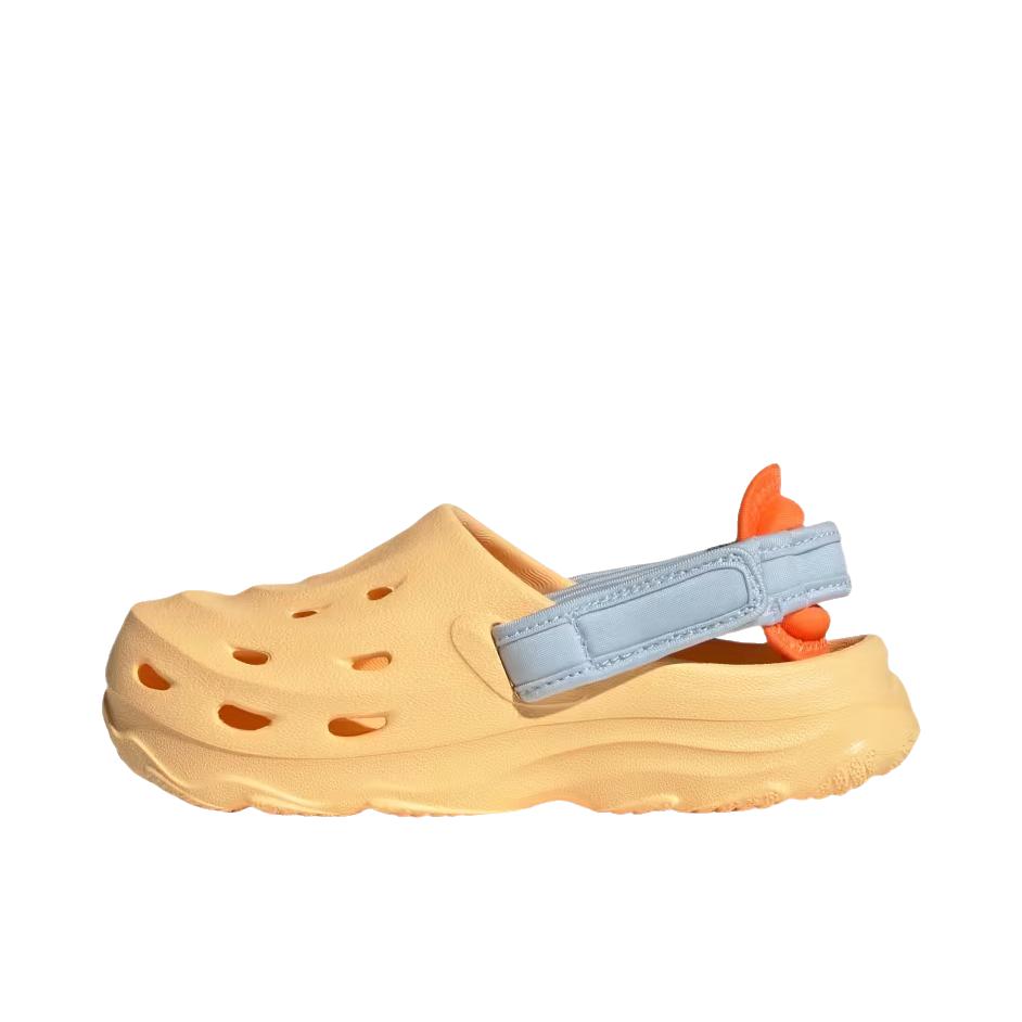 推荐商品：adidas Maxxclog 凉鞋 舒适透气耐磨轻运动后跟带可调节洞洞鞋 大童/冰橘色/水晶天/纯橙色