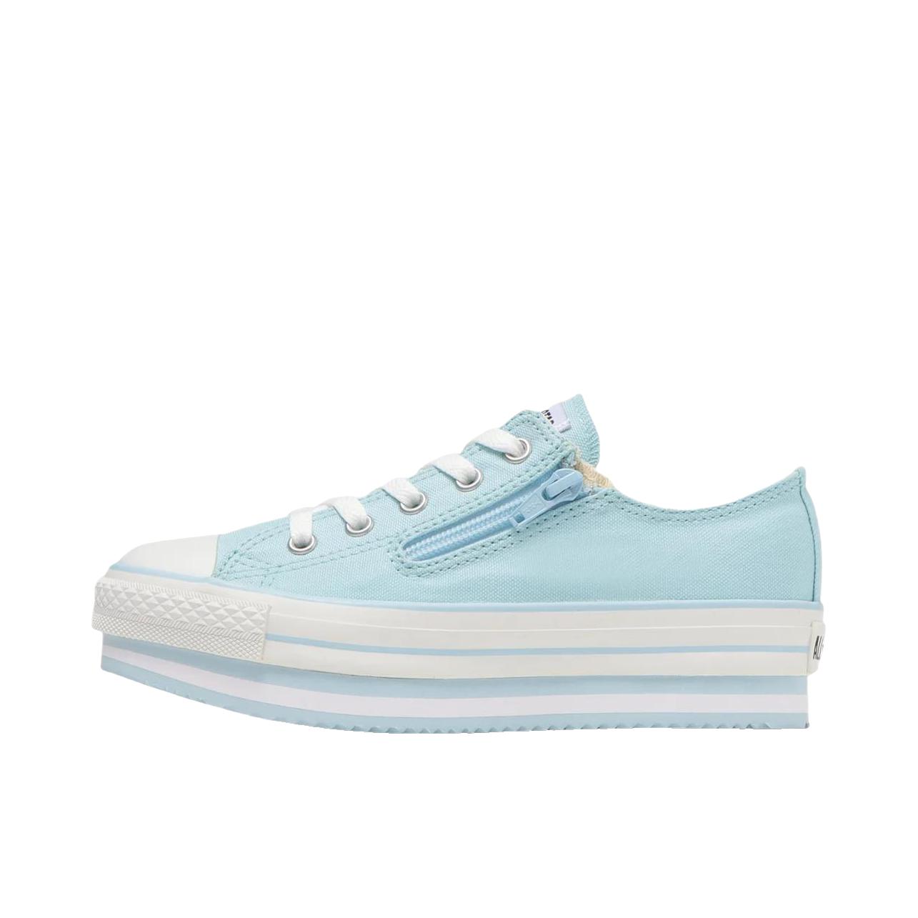 推荐商品：Converse/匡威 All Star chunkyline rb 帆布鞋 厚底圆头系带 低帮/大童/薄荷蓝 