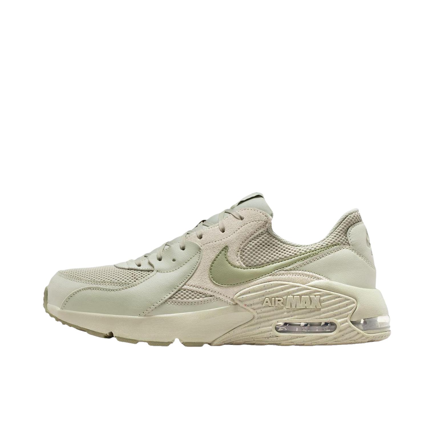 推荐商品：Nike Air Max Excee 跑鞋 防滑耐磨舒适缓震网面透气气垫复古支撑织物合成革圆头贴合抓地 低帮/浅绿色
