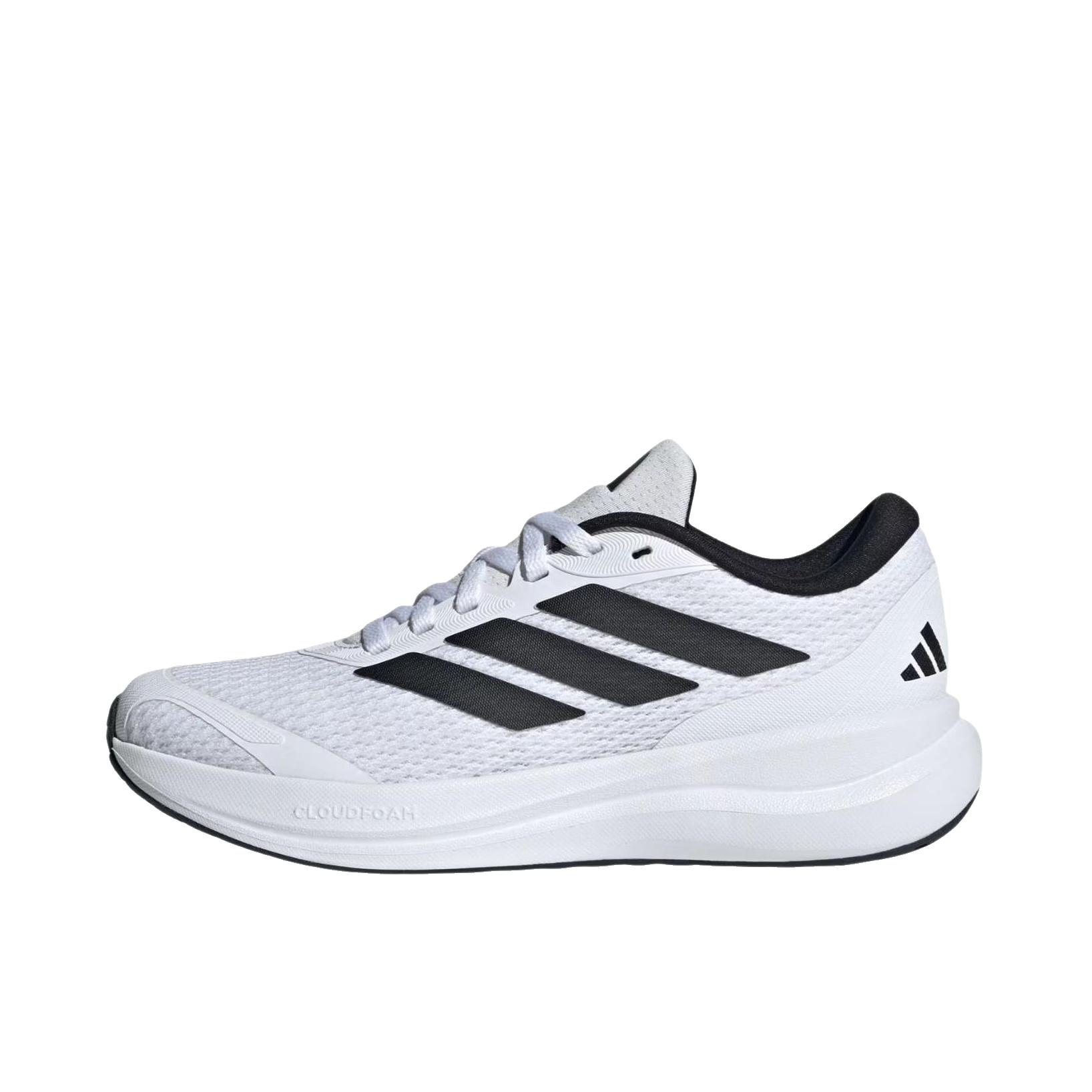 推荐商品：adidas RUNFALCON 6 跑鞋 柔软休闲圆头厚底 低帮/大童/雪白色/黑色