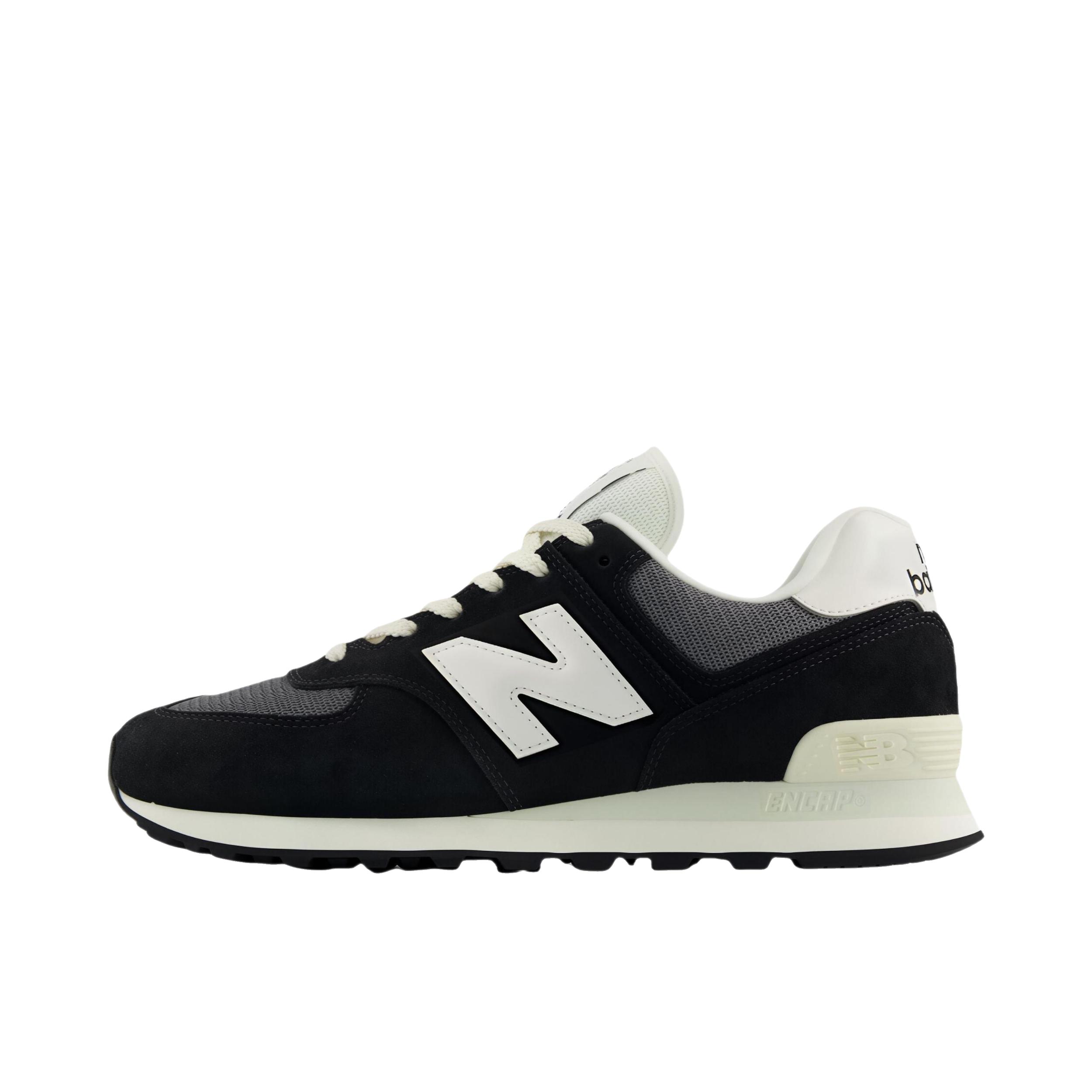 推荐商品：New Balance 574 运动休闲鞋 阿甘鞋 经典复古防滑耐磨缓震舒适透气时尚百搭轻便 D宽/低帮/深黑色 