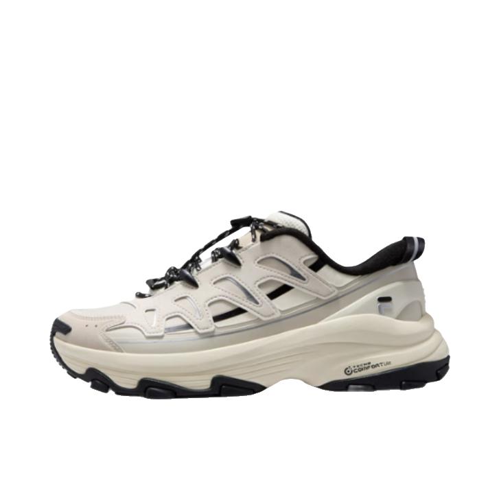 推荐商品：FILA/斐乐 COMO U 老爹鞋 透气舒适百搭 加绒/燕麦棕/云端白