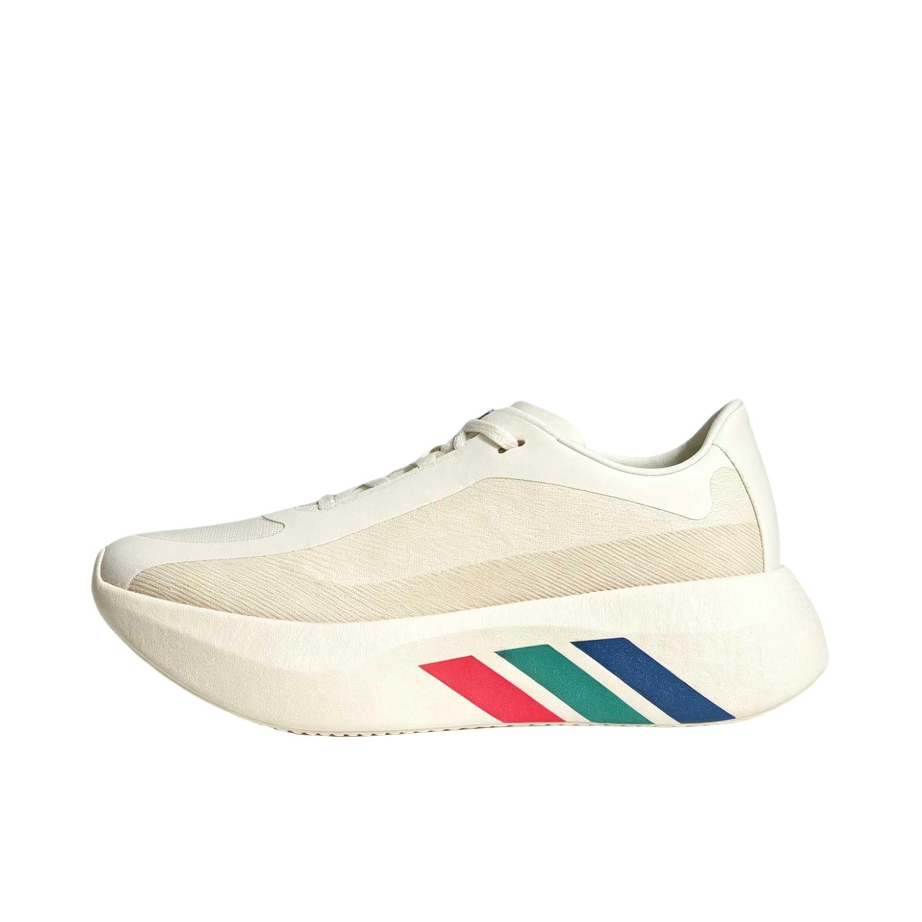 推荐商品：adidas Hyperboost Edge 跑鞋 系带圆头厚底贴合 低帮/米色/白色/纯宝石红/金色
