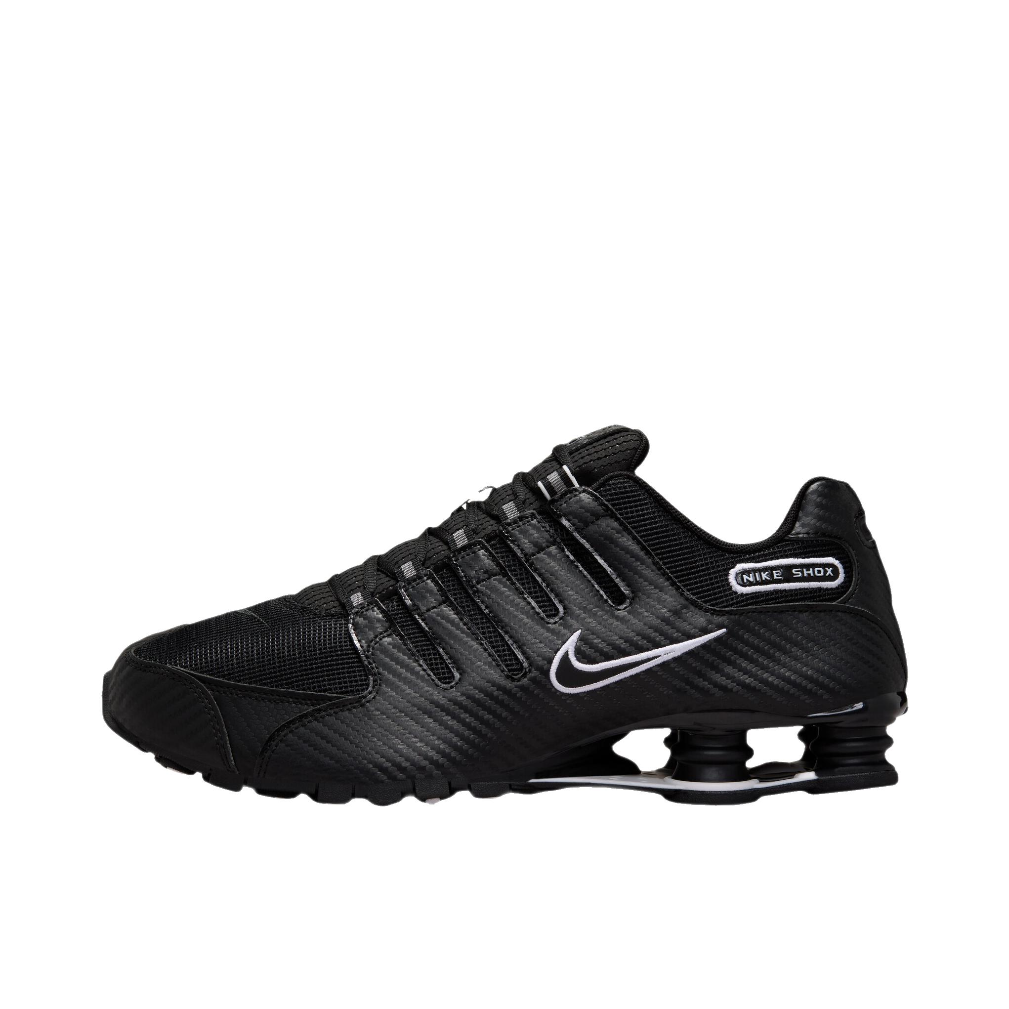 推荐商品：Nike Shox NZ 跑鞋 减震回弹防滑耐磨运动舒适皮革贴合支撑 低帮/黑色/白色