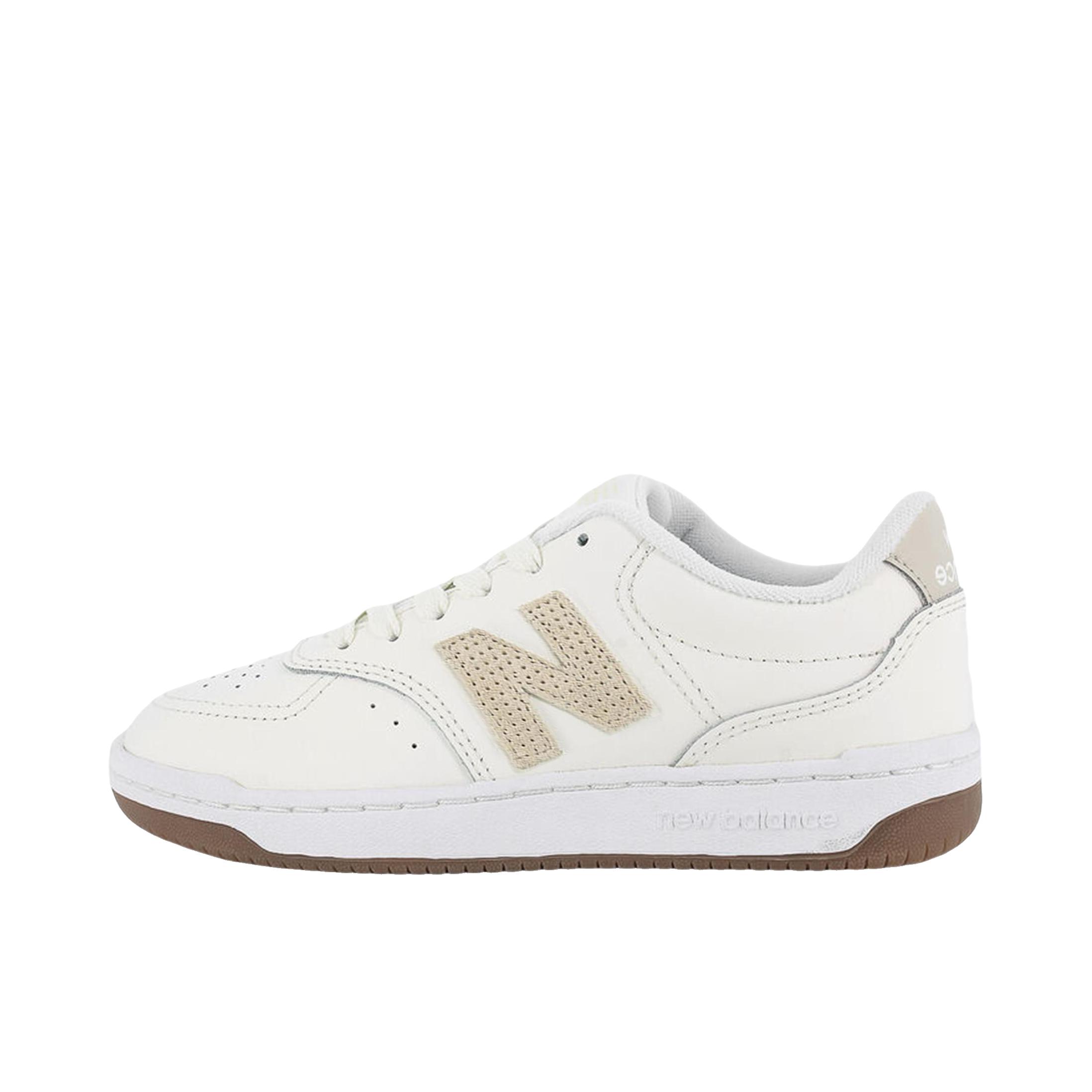 推荐商品：New Balance BB80 防滑 耐磨 板鞋 B宽/女款/奶白色