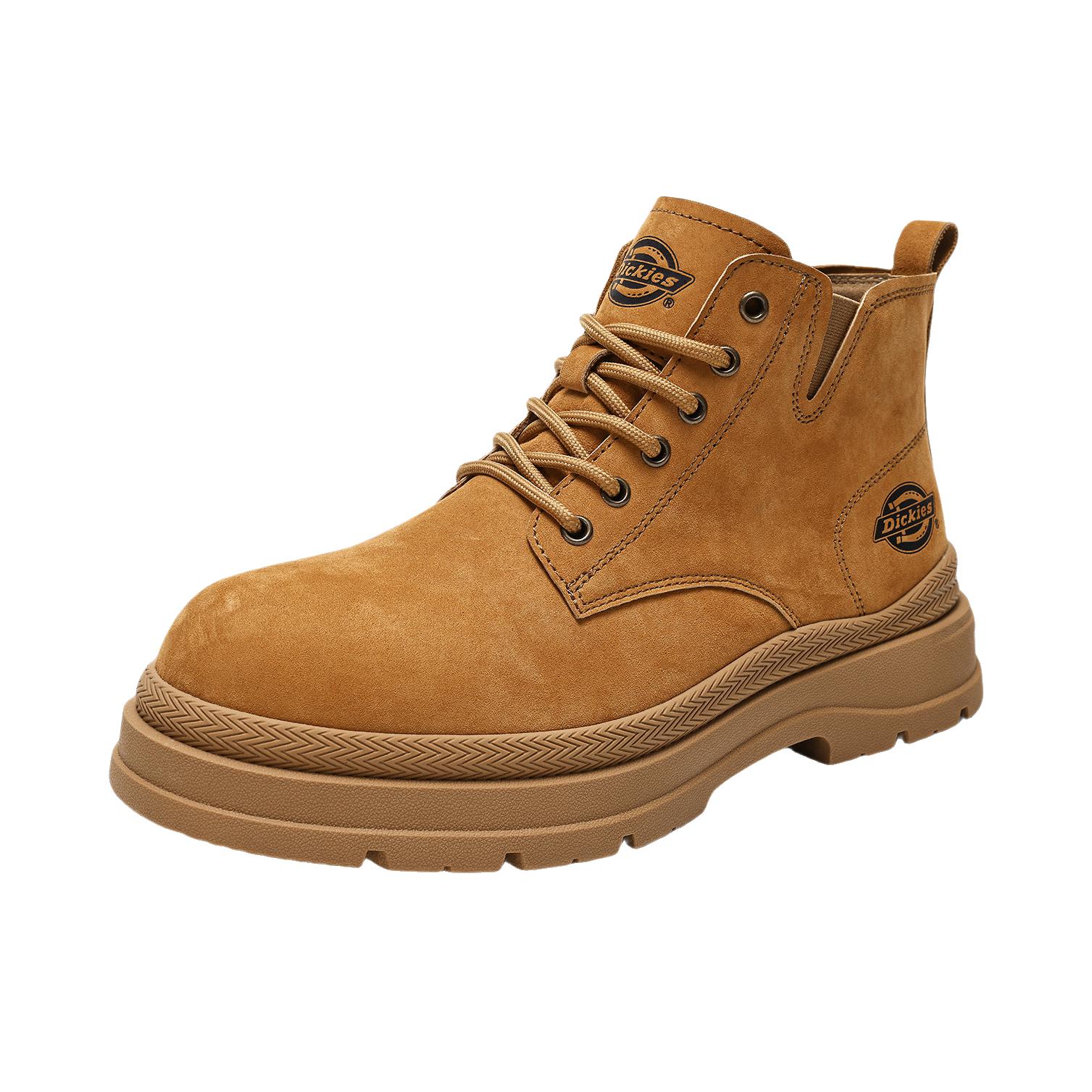 推荐商品：Dickies 马丁靴 美式复古真皮 D26CM53117 高帮/麦黄色
