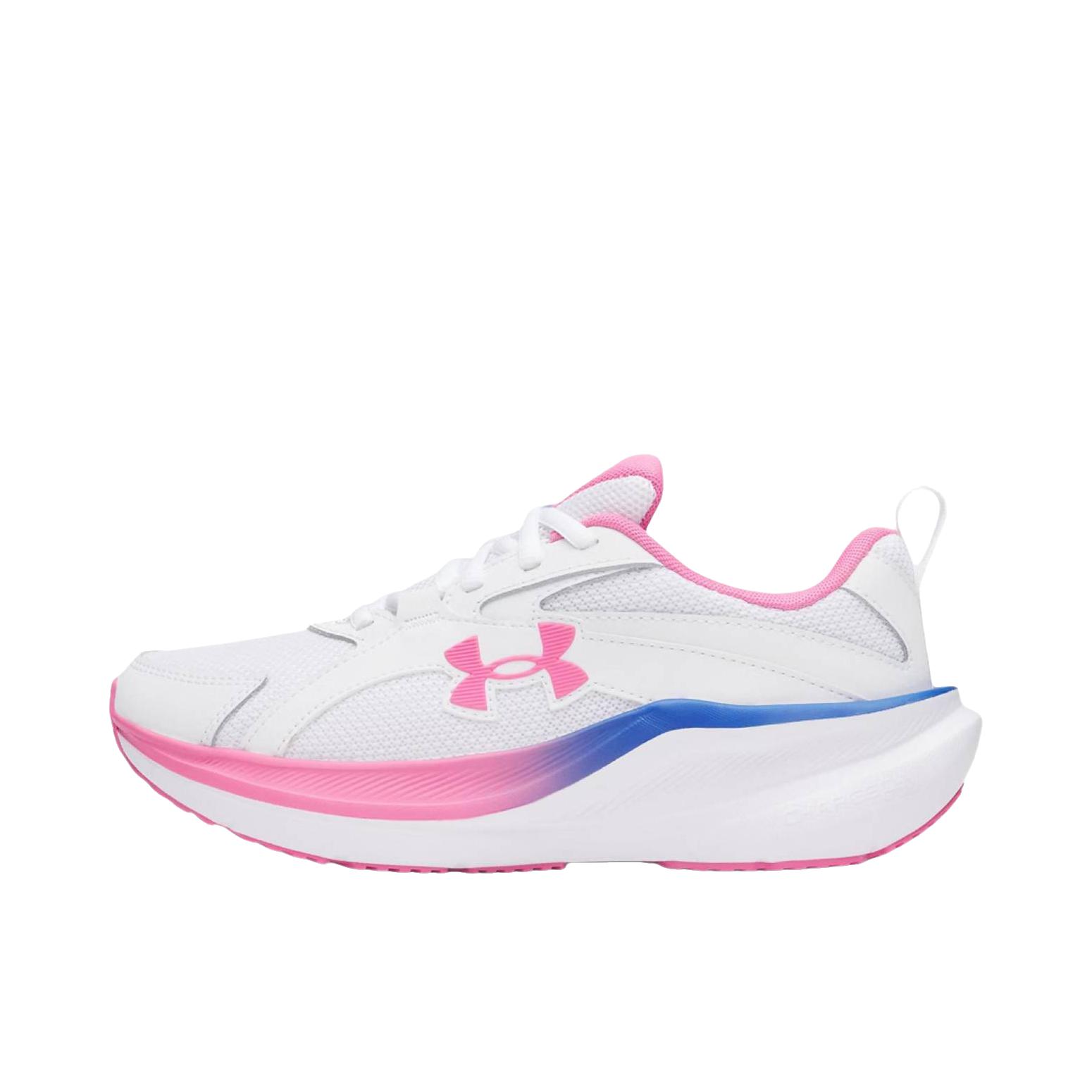 推荐商品：Under Armour/安德玛 Charged+ Assert 11 跑鞋 百搭耐磨透气 女款/白色/狂热粉