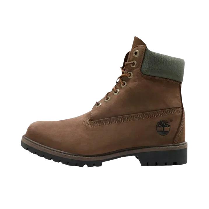 推荐商品：Timberland/添柏岚 6-Inch boot 柔软 系带 圆头 短筒 马丁靴 高帮/深棕色