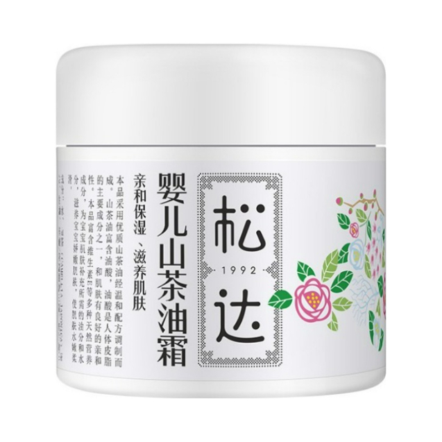 推荐商品：松达 婴儿宝宝山茶油润肤滋擦脸面霜婴幼儿干敏红干痒防裂滋润肌肤补水保湿全身防皲裂
