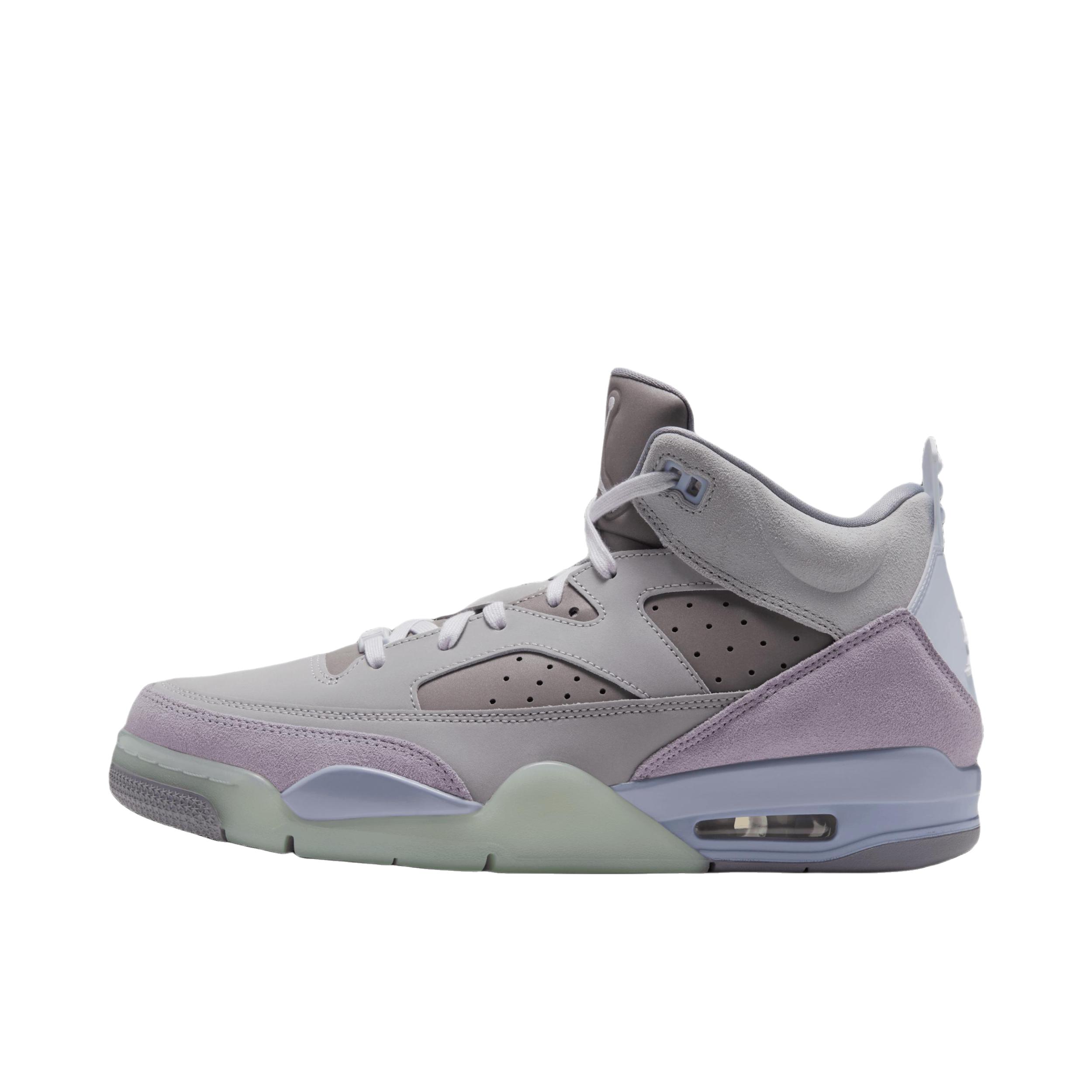 推荐商品：Air Jordan Son of Mars 火星之子 篮球鞋 复古时尚防滑耐磨减震包裹性拼接合成革织物 低帮/灰色/紫色
