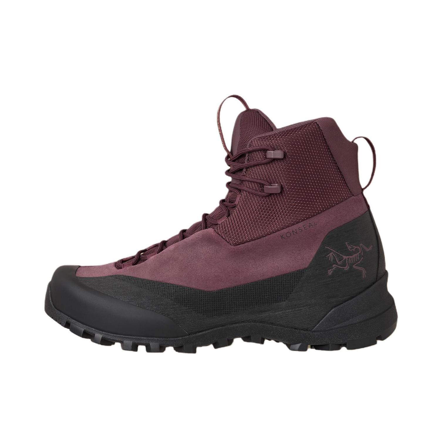 推荐商品：Arc'teryx/始祖鸟 KONSEAL 徒步鞋 户外鞋 运动机能耐磨支撑 末尾红/黑色