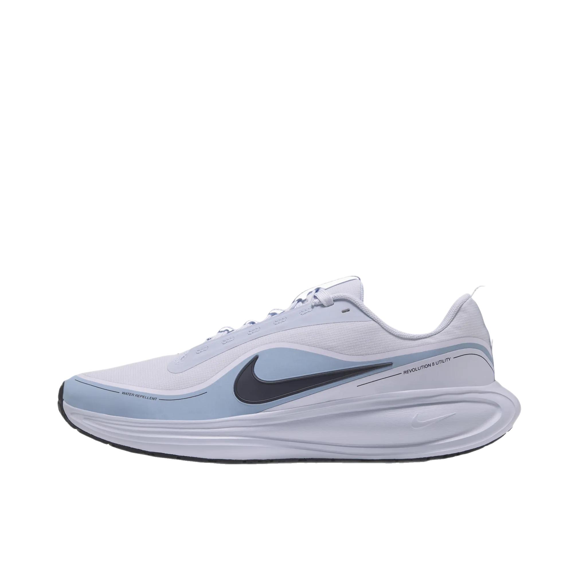 推荐商品：Nike Revolution 8 跑鞋 网布百搭防滑耐磨低帮缓震训练网面回弹轻便春夏支撑短跑贴合圆头 低帮/足球灰/浅军蓝/白色/格纹