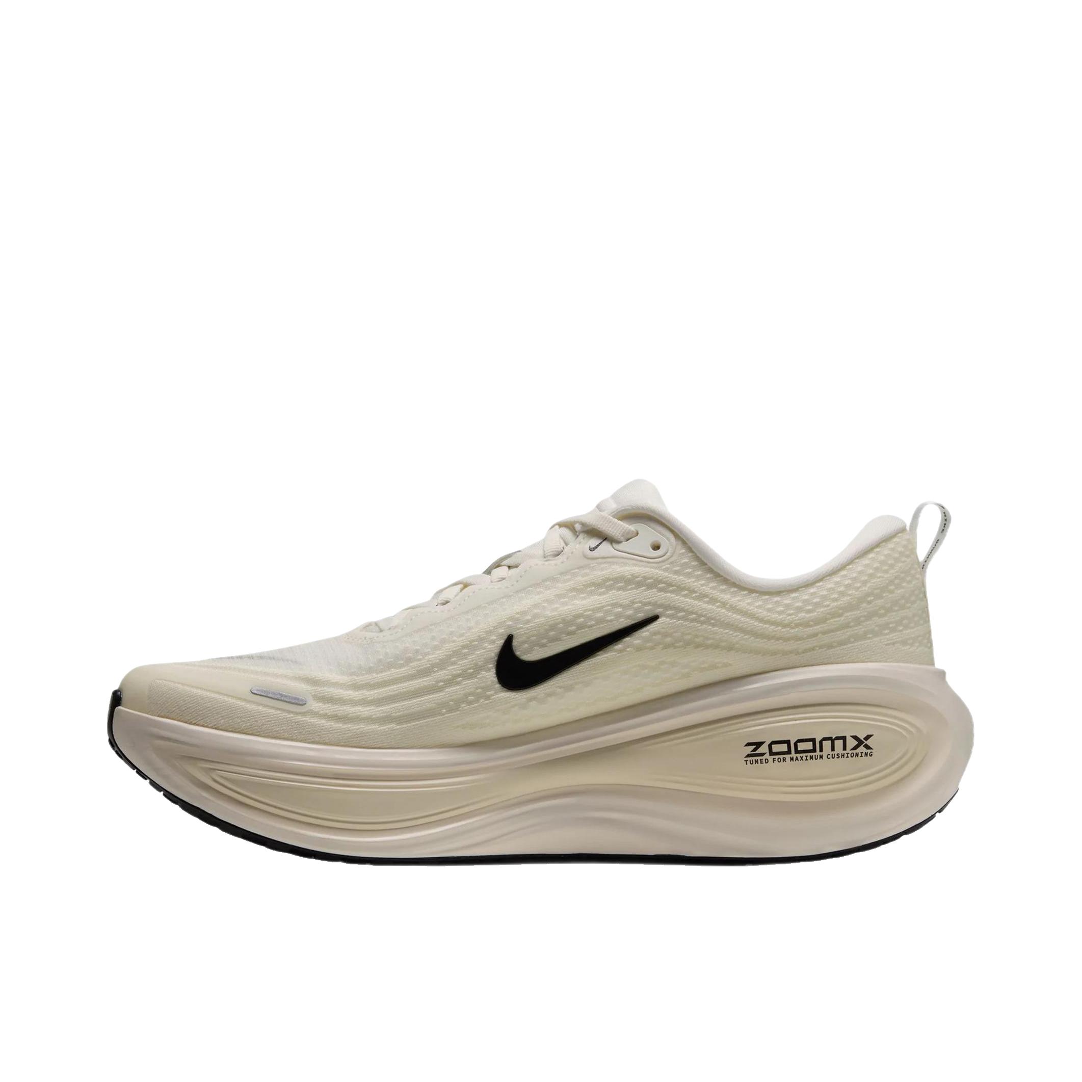 推荐商品：Nike Vomero Plus 超级迈柔 跑鞋 耐磨系带回弹网布支撑缓震轻便训练防滑贴合圆头 低帮/米色/白色