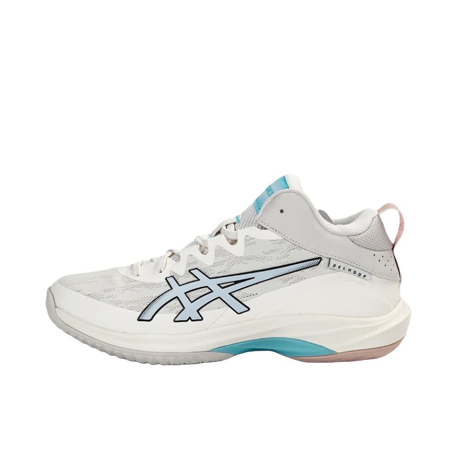 推荐商品：Asics/亚瑟士 GEL-HOOP V17 篮球鞋 防滑耐磨低帮 米色/蓝色/白色