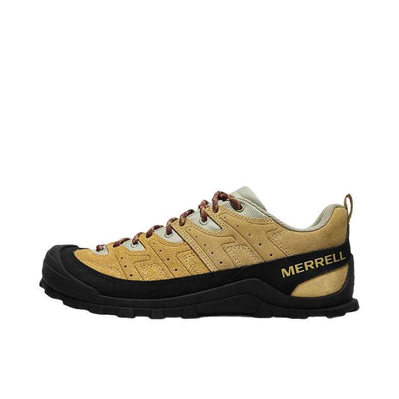 推荐商品：Merrell/迈乐 ZERO 徒步鞋 户外鞋 防滑耐磨透气休闲 低帮/姜黄色/黑色/浅绿色